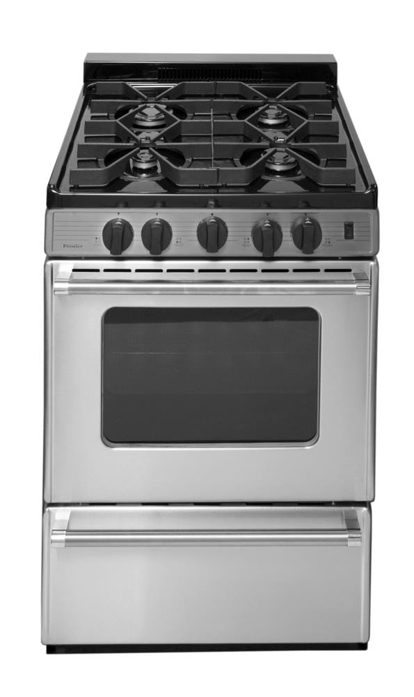 Premier P24S3102PS 24-in 4 burners 2.9-cu ft Freestanding Natural Gas Range ( Stainless )