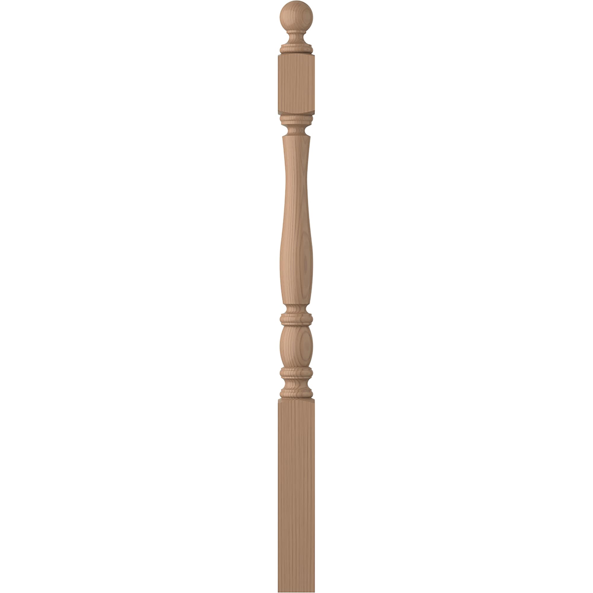 L.J. Smith Stair Systems LJP-3240BT-P LaSalle 3-in x 47.6875-in Unfinished Poplar Starting Stair Newel Post