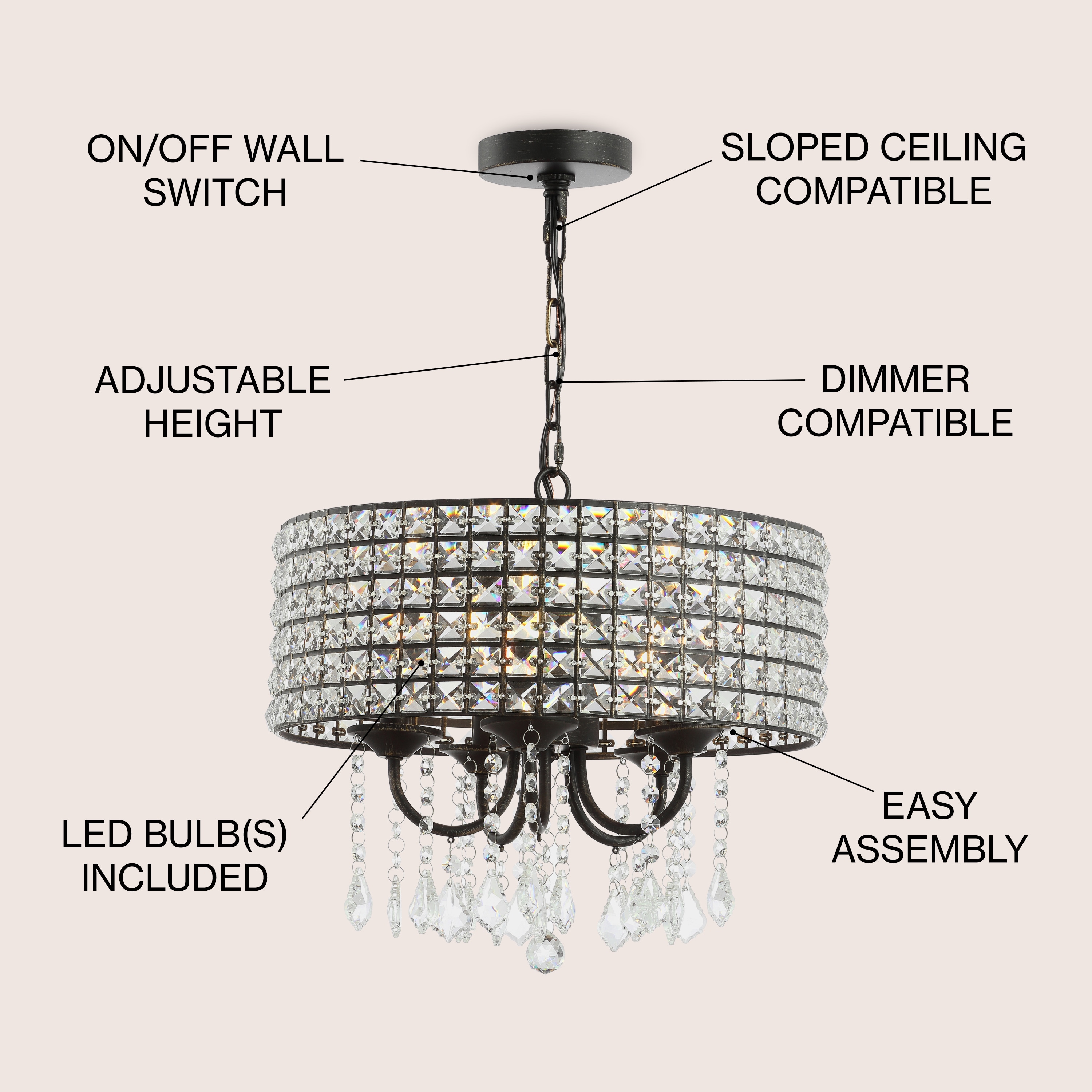 JONATHAN  Y JYL7467A Pendant-Lights - View #3