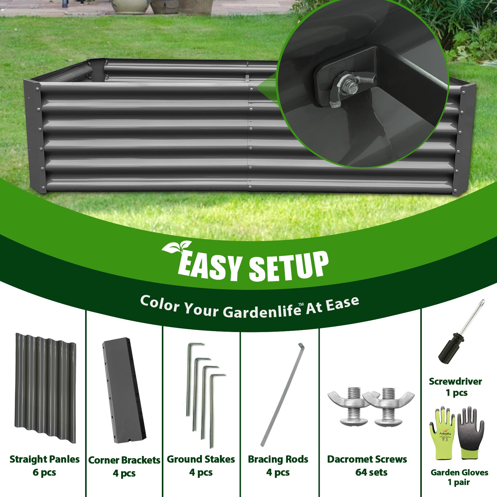 Zeus & Ruta 840GARBED-11 Raised-Garden-Beds - View #5