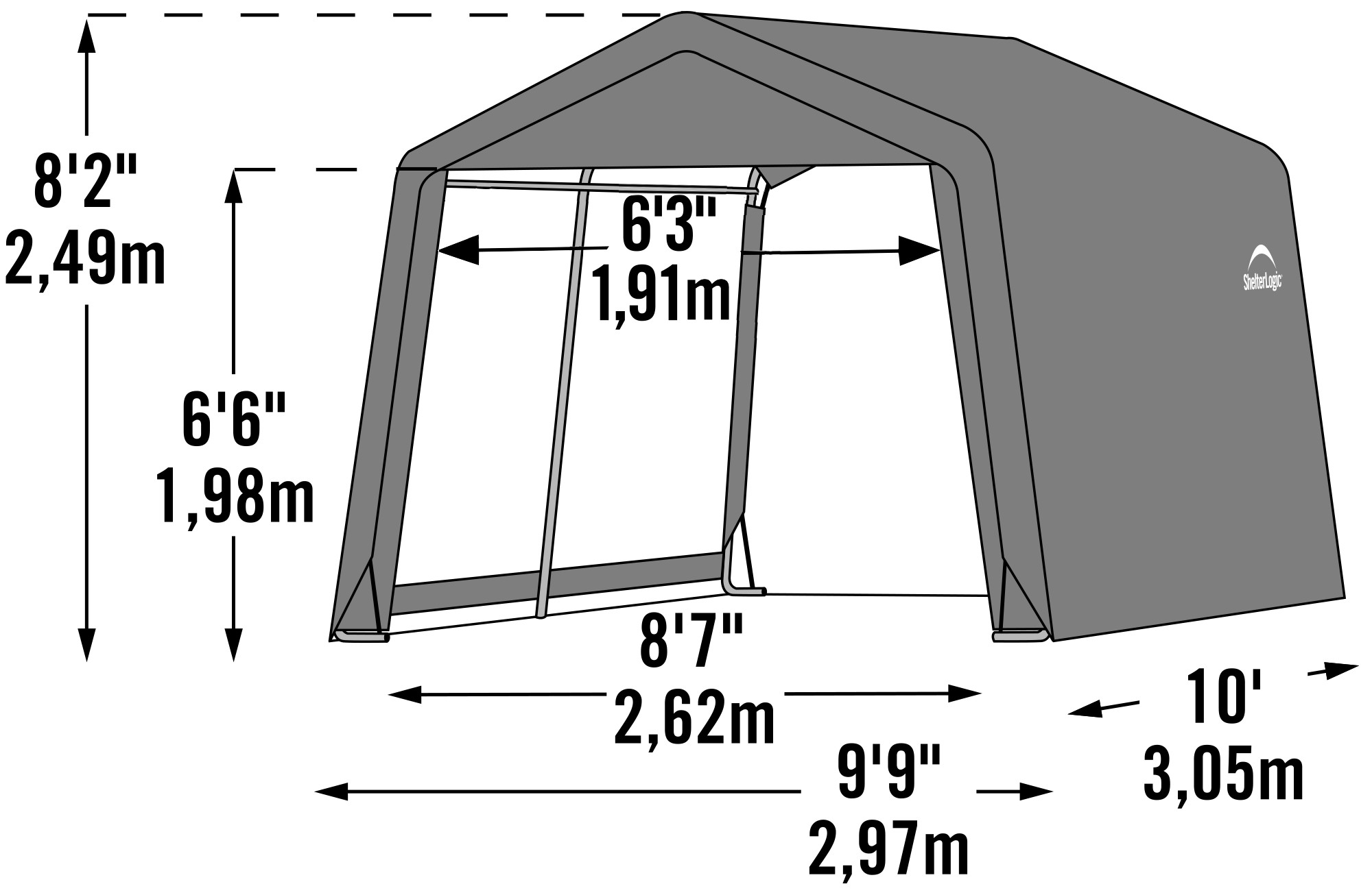 ShelterLogic 70333 Canopy-Storage - View #16
