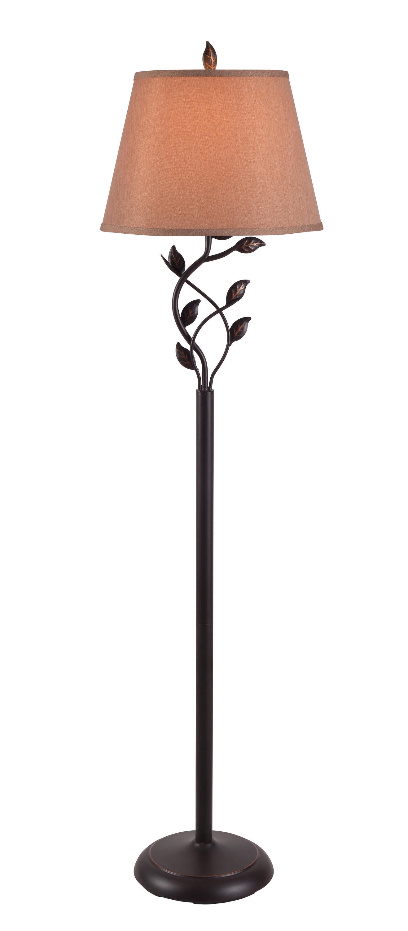 Kenroy Home 32240ORB Ashlen 58.75-in Oil Rubbed Bronze Standard Floor Lamp with Fabric Shade