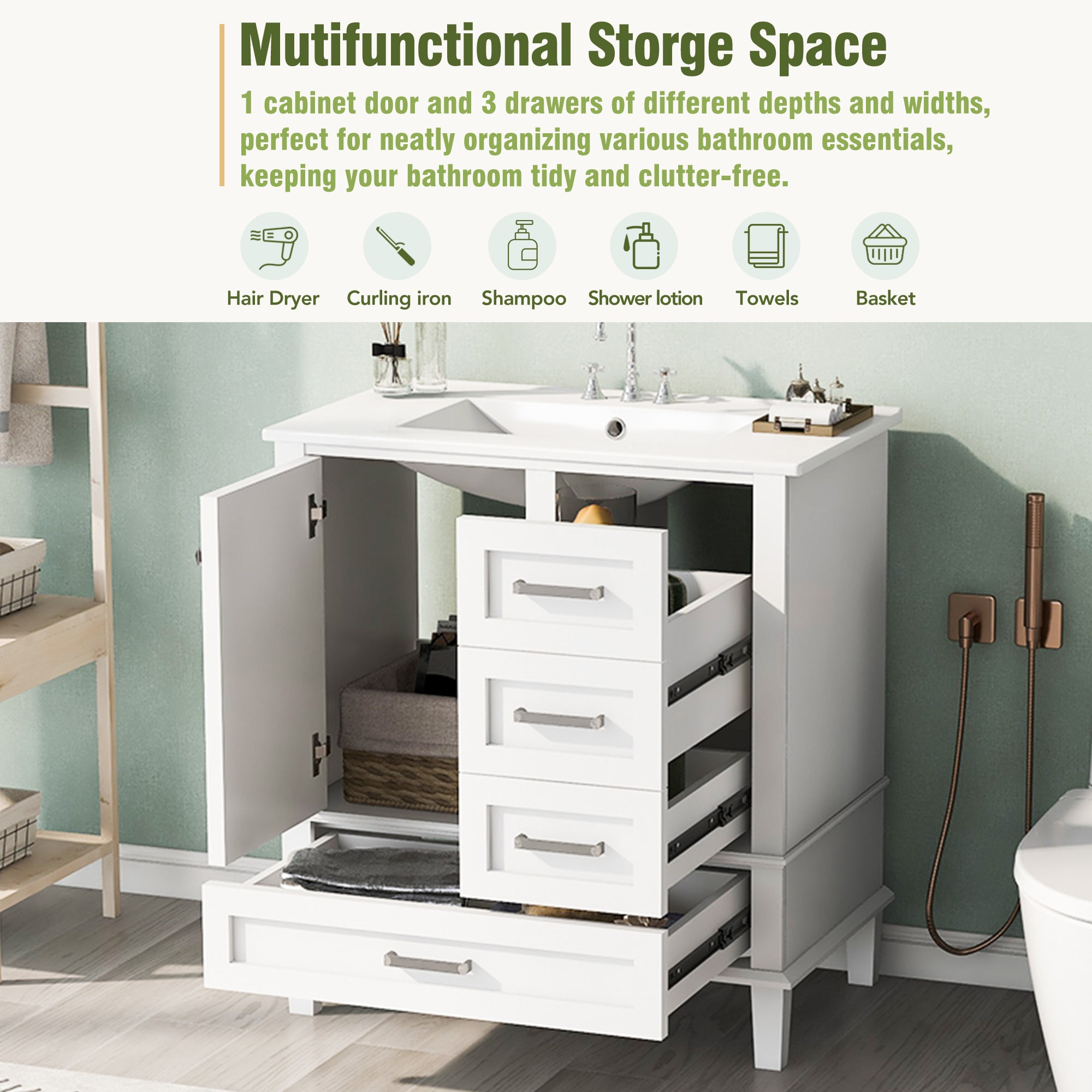 Forclover MONMVS-10WT Bath-Vanity-Combo - View #3