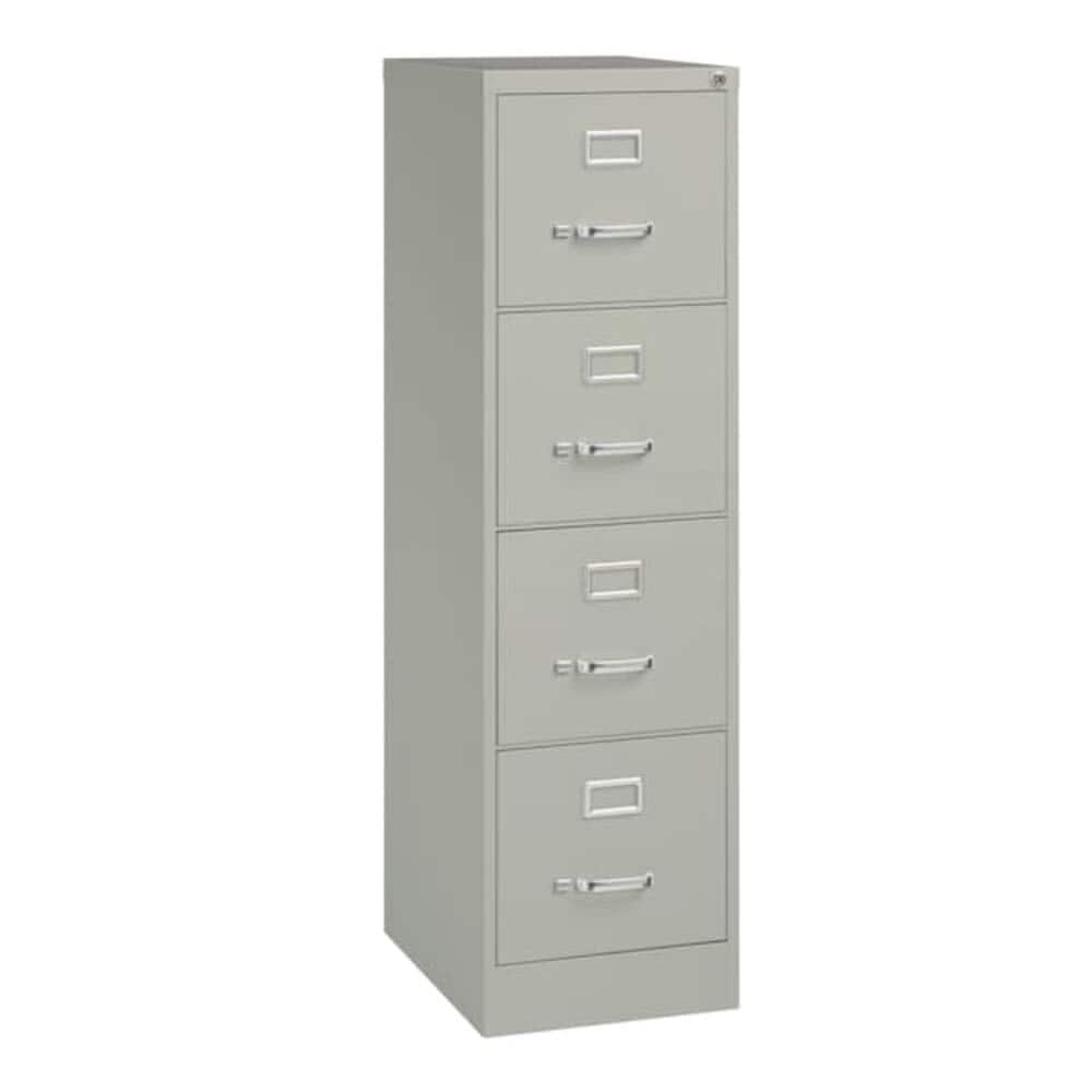 Hirsh  15 in W 4 Drawer Vertical File Cabinet Light Gray  Letter 22733