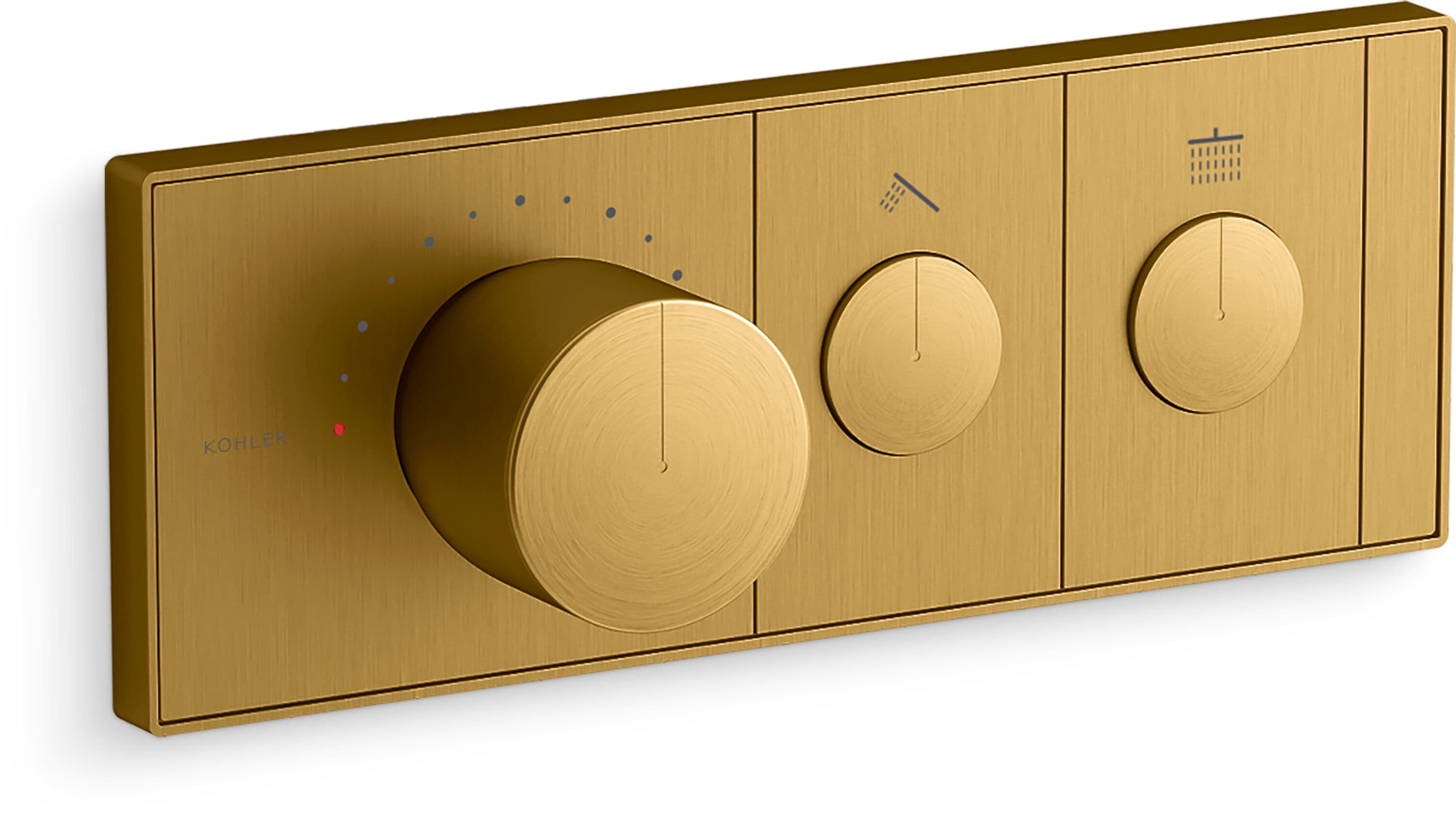 KOHLER 26346-9-2MB Anthem Vibrant Brushed Moderne Brass 10.75-Inches Universal Bathtub/Shower Thermostatic trim