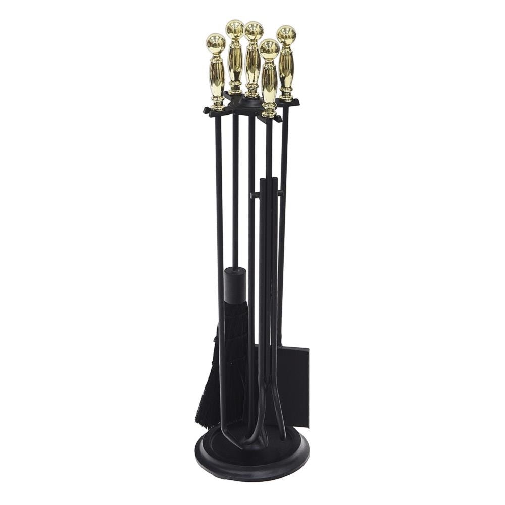 Minuteman International WR-45PB 5 -Piece Iron Fireplace Tool Set