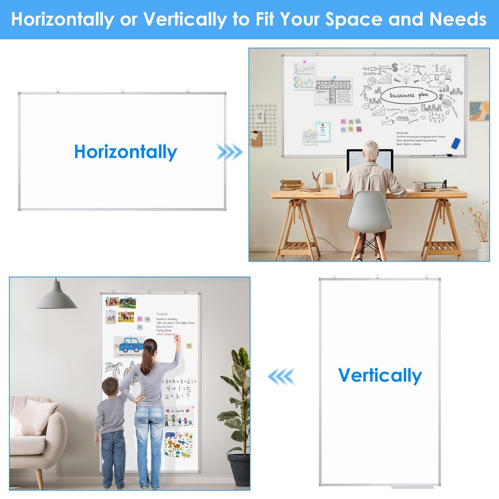 Maxtek SJ-PTL-100180V1-86ZK Dry-Erase-Bulletin-Boards - View #3