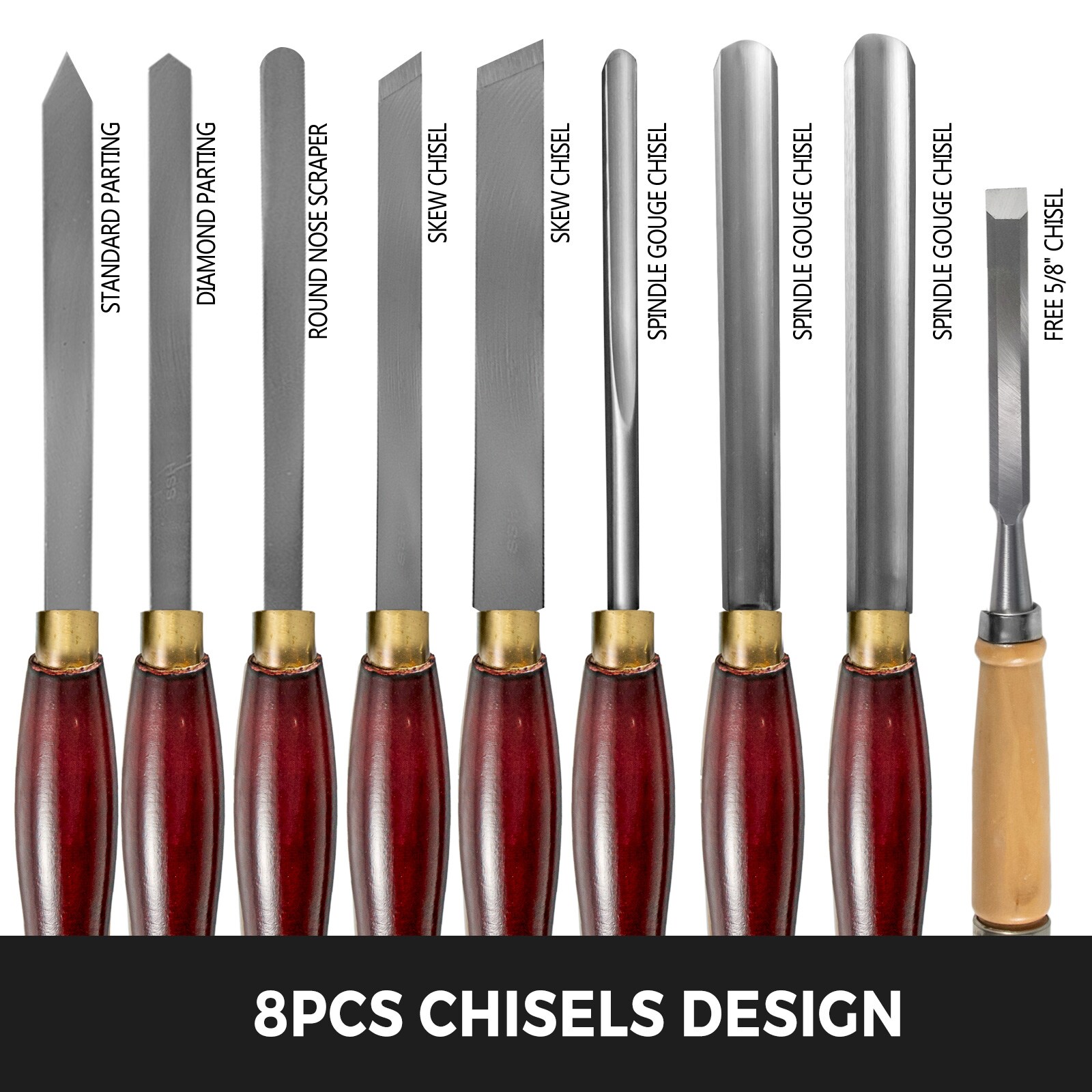 VEVOR MGCD8PCSMGCCZHBT1V0 Chisel-Sets - View #4