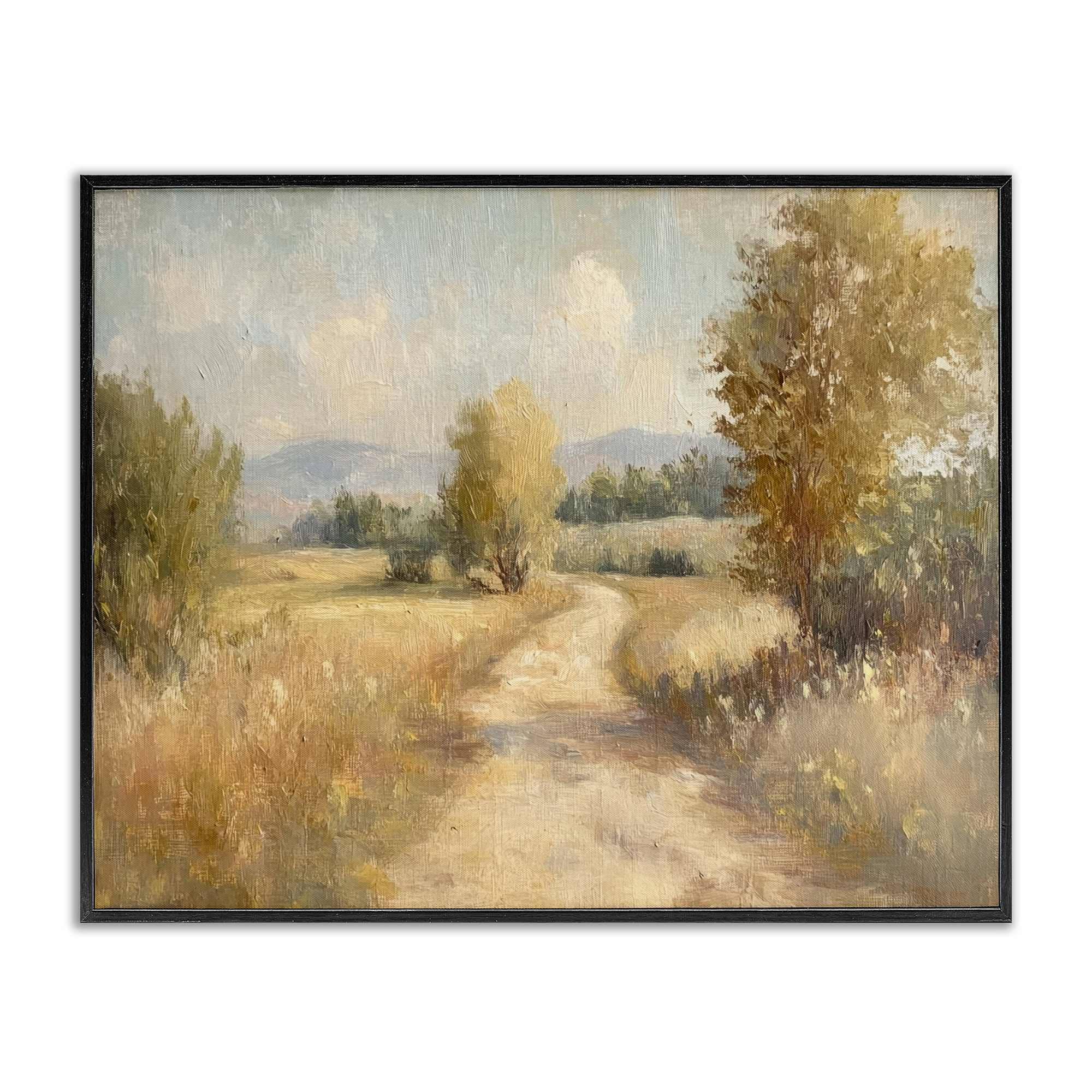 Stupell Industries BT-803-FR-24X30 Gravel Road Landscape Black Framed Giclee Art By Petal Prints Design 30 x 24