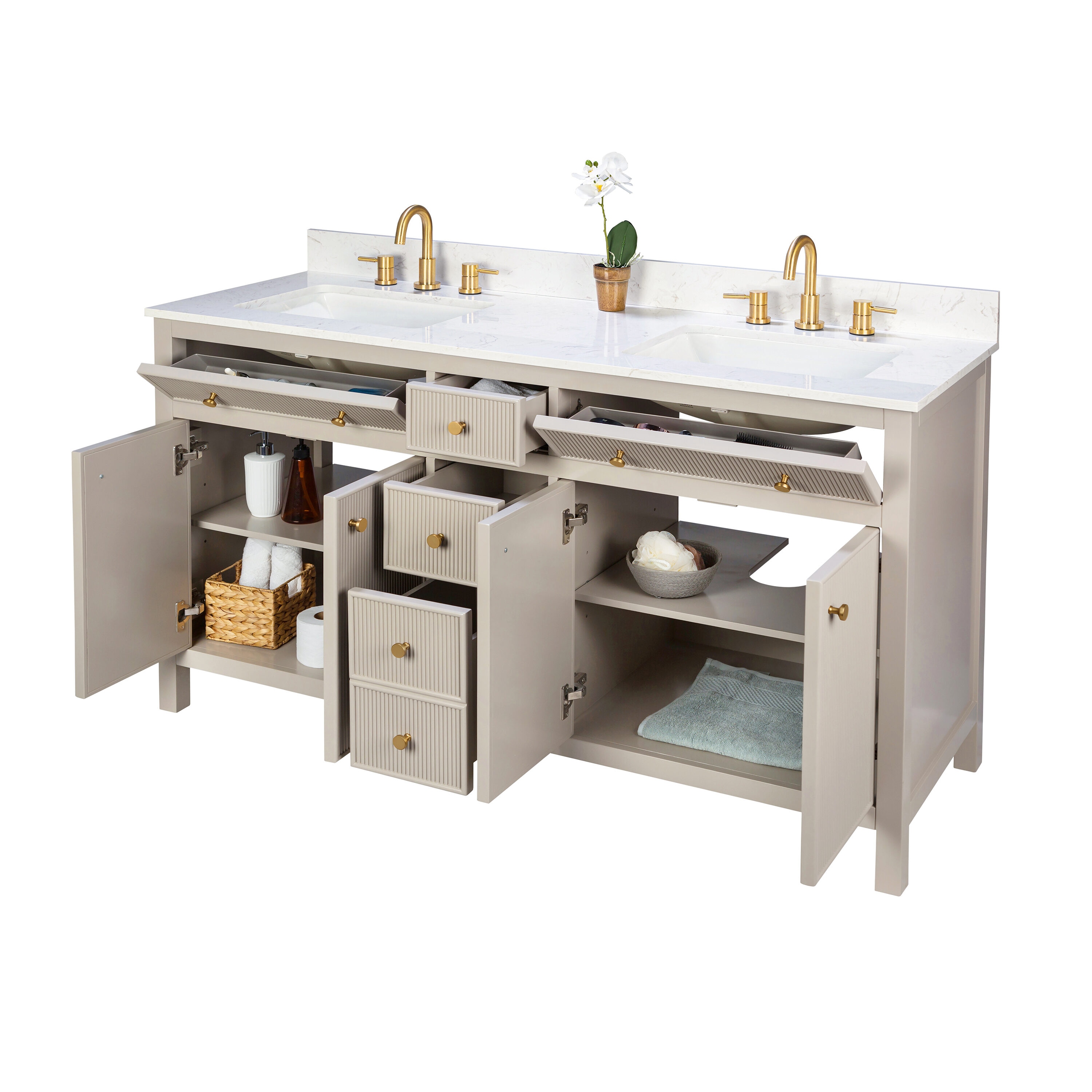 allen + roth L23011-VS60-GE Bath-Vanity-Combo - View #11