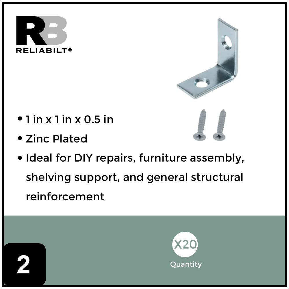 RELIABILT 22500ZCBLG20 Mending-Plates-Brackets-Braces - View #2