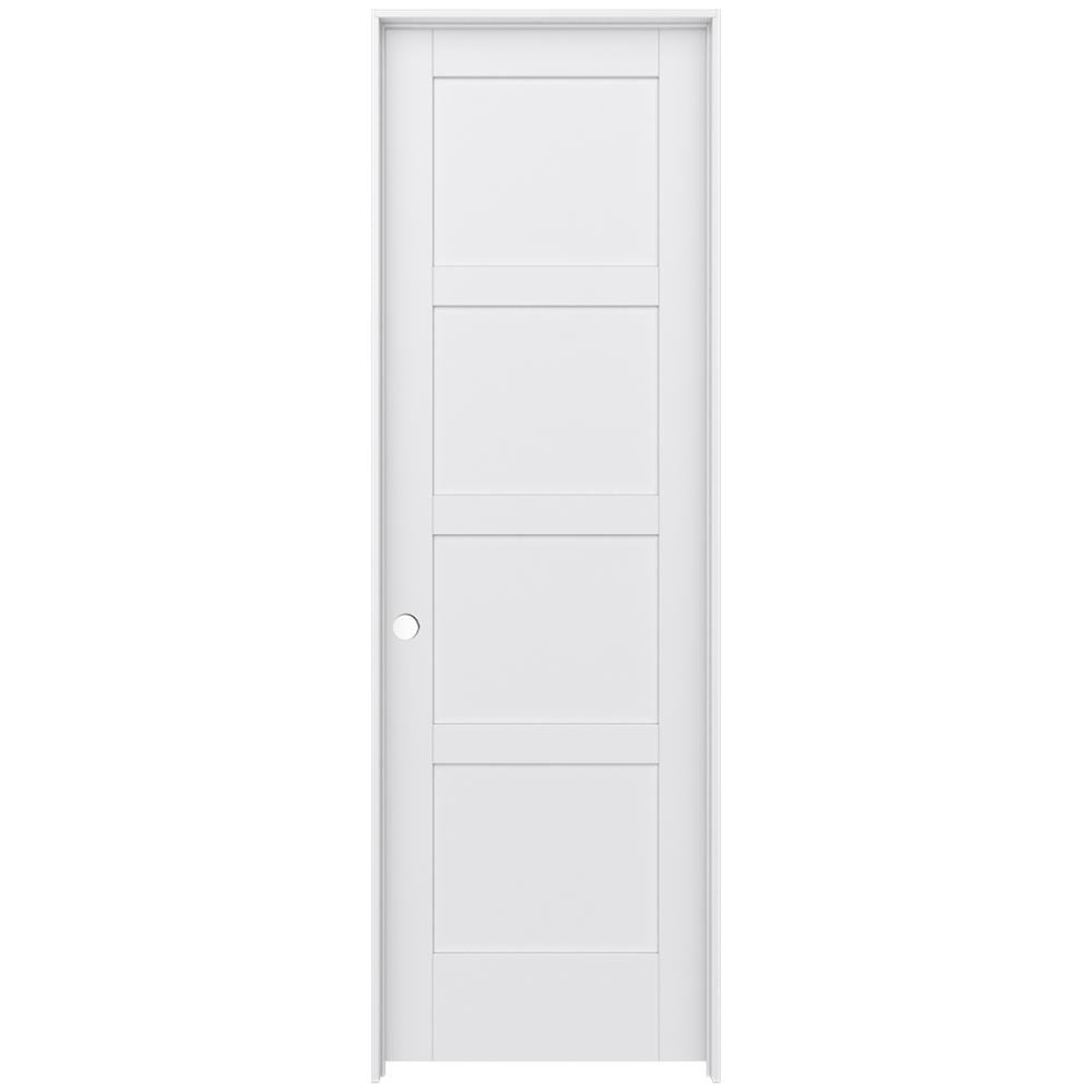 JELD-WEN 24-in x 96-in 4 Panel Square Right Hand Smooth Primed MDF Flat ...