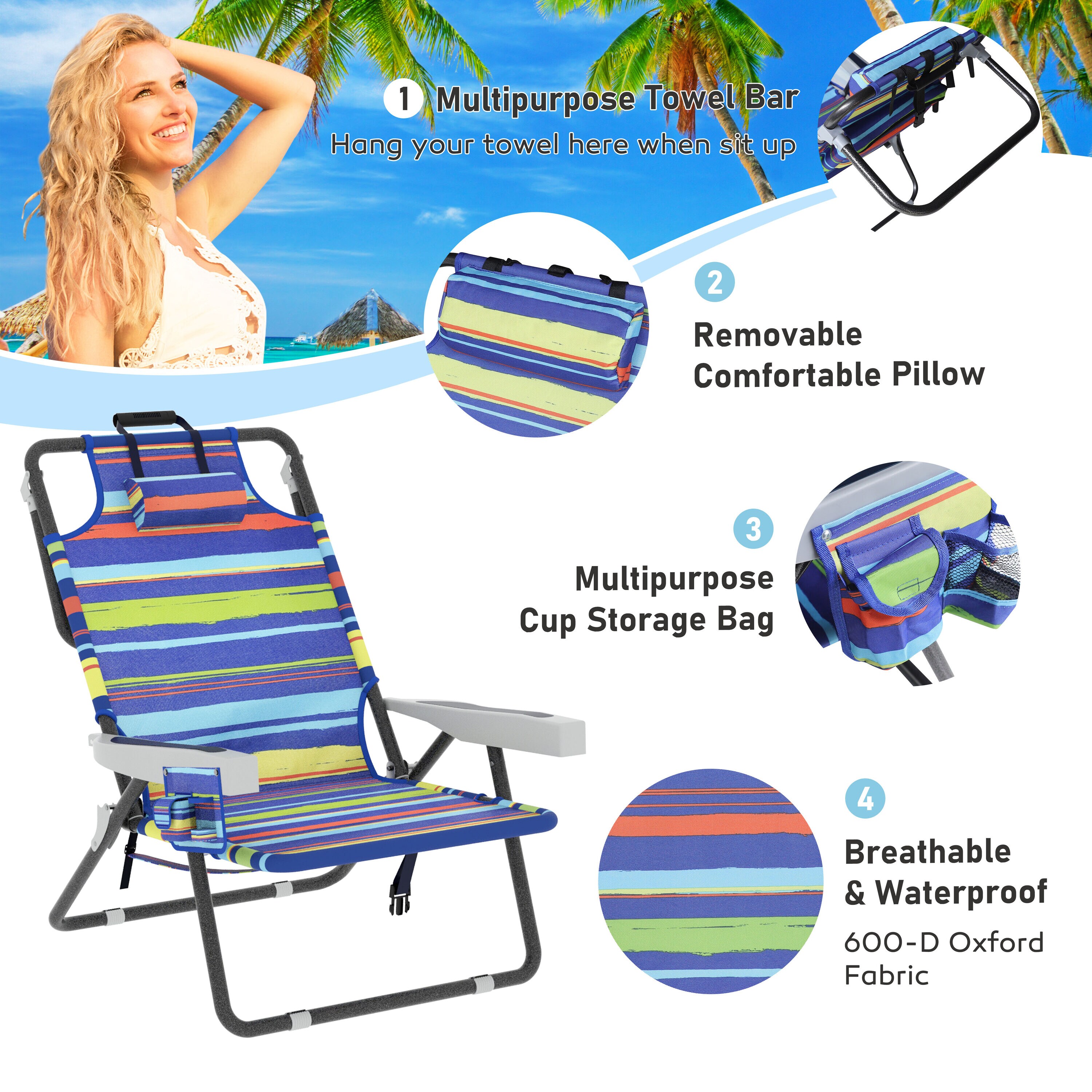 VEIKOUS PG0208-01CW Patio-Chairs - View #5