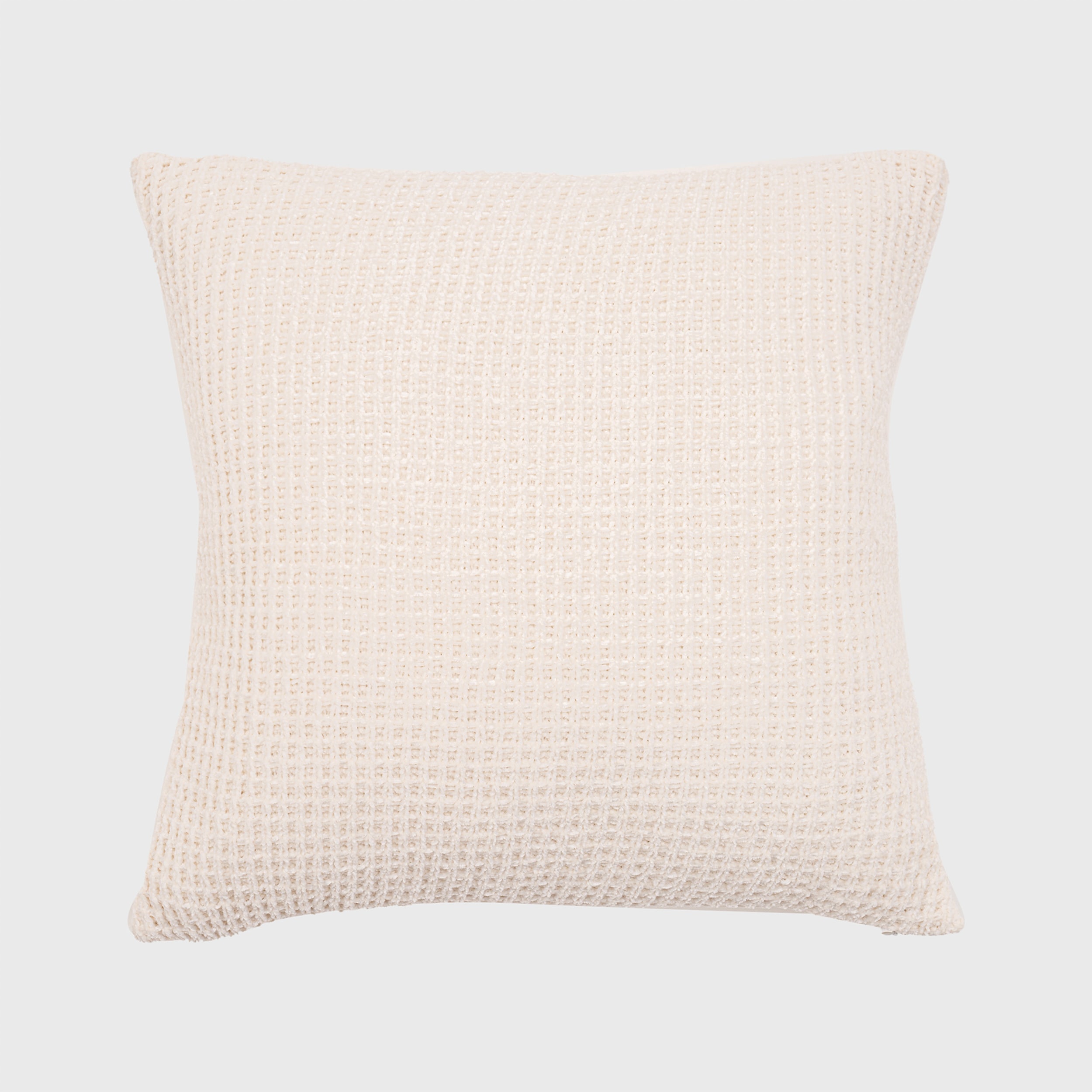 EVERGRACE EG7094116 Amory Chenille Knit 20-in x 20-in White Square Indoor Decorative Pillow
