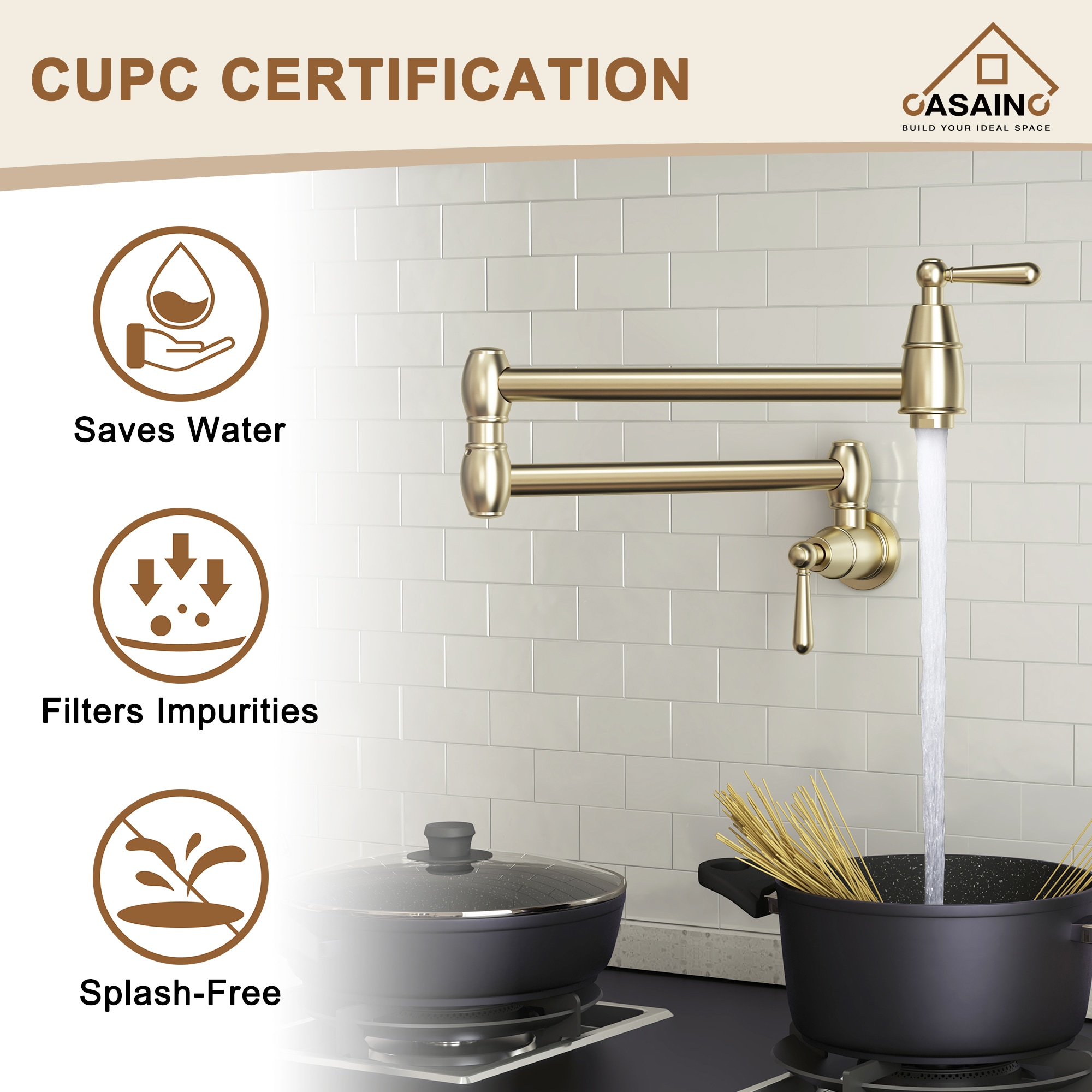 CASAINC MS-ID-D0674-MB Kitchen-Faucets - View #7