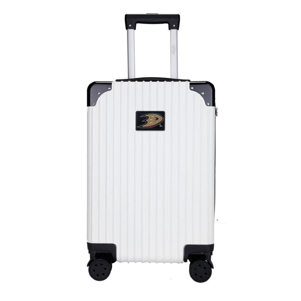 Mojo Licensing NHDUL210_WHITE NHL Anaheim Ducks 23.75 x 15.5 x 9.75 White Polycarbonate Hardshell Carry-on Bag (1-Bag)