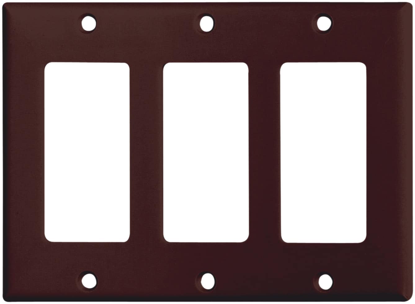 Eaton 2163B-BOX 3 -Gang Brown Plastic Decorator Wall Plate