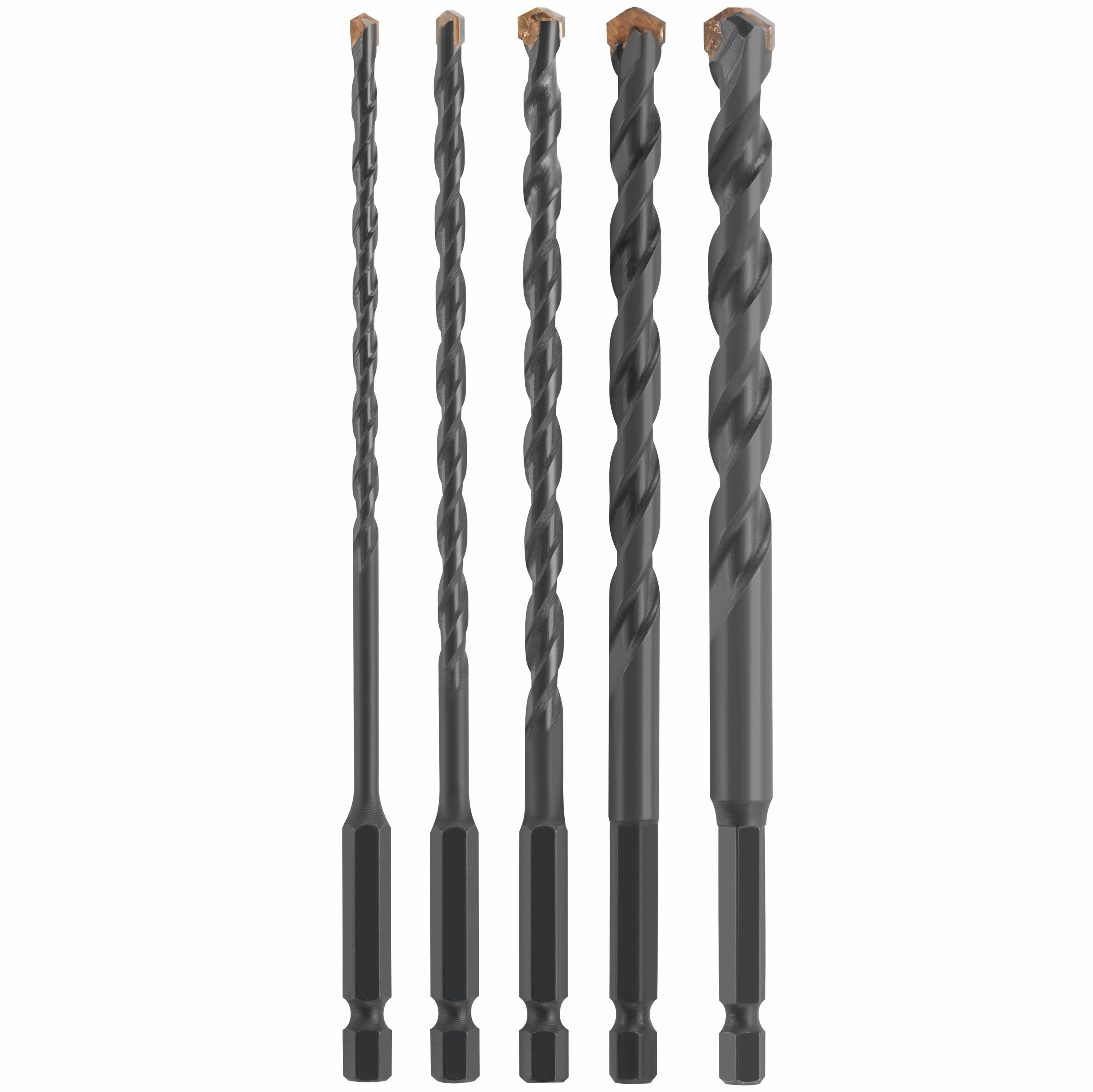 Bosch MultiConstruction 5 -Piece Alloy steel Masonry Drill Bit Set For Rotary drill/Impact driver