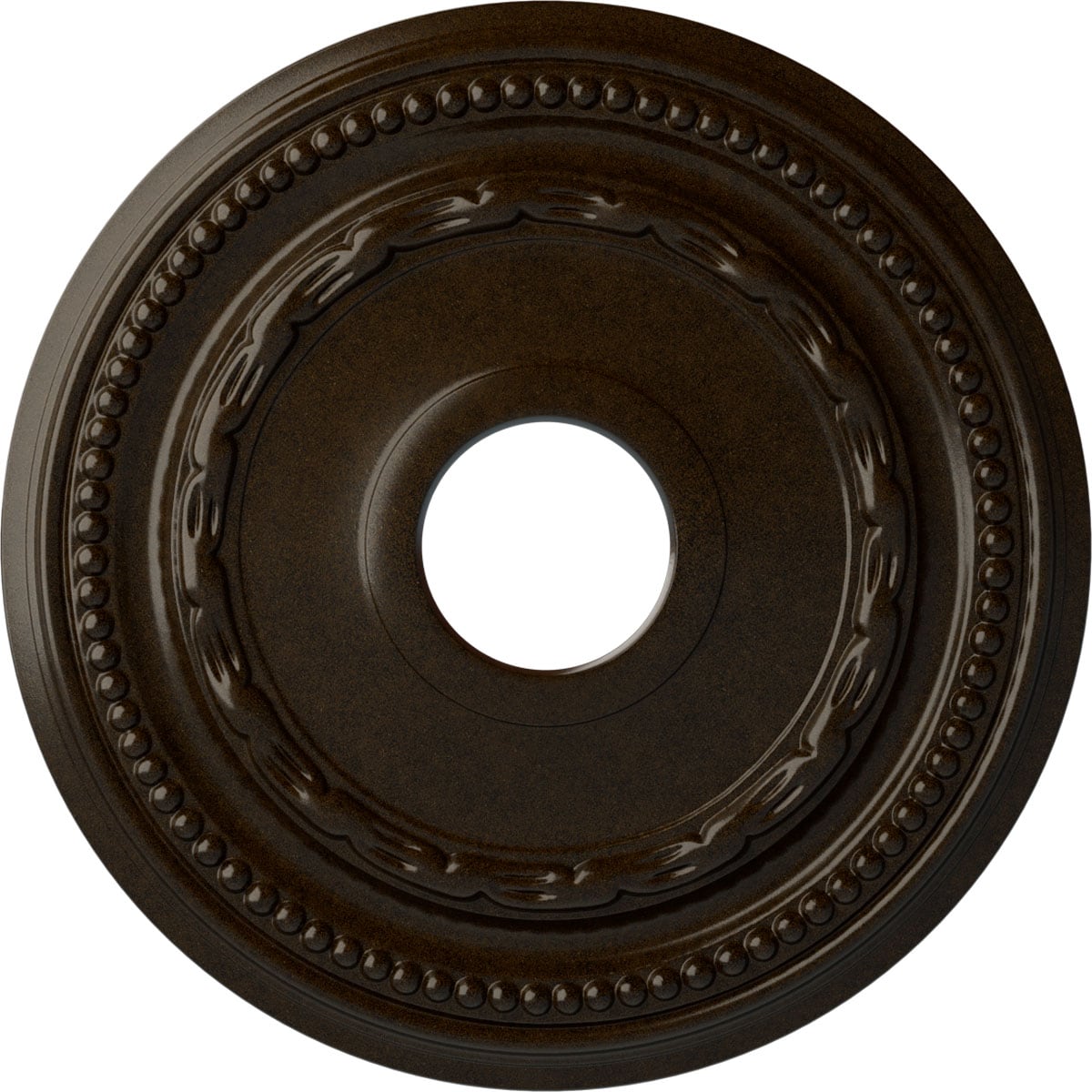 Ekena Millwork CM15FEBZS Federal 15.375-in W x 15.375-in L Painted Bronze Polyurethane Whole Ceiling Medallion