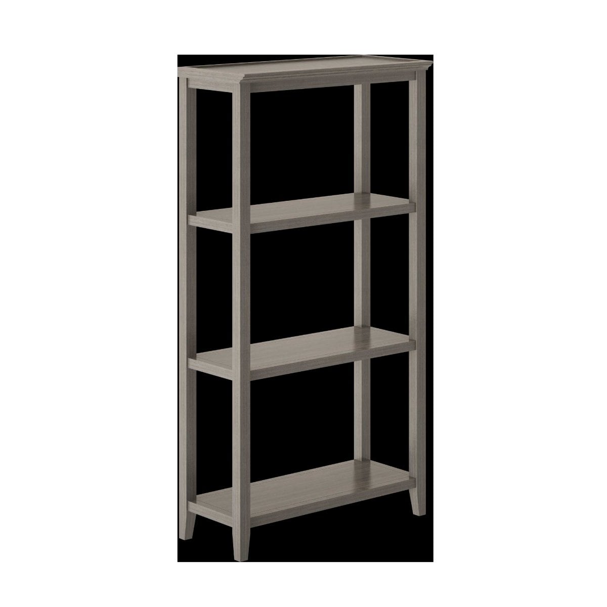 HomeRoots 4000379946 Washed Grey Wood 3-Shelf Bookcase (31.5-in W x 60.5-in H x 13.75-in D)