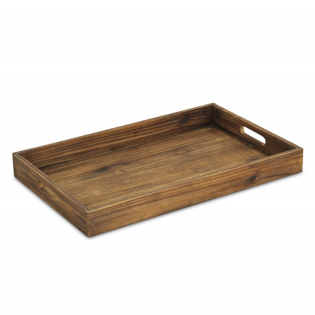 HomeRoots 4000399618 2-in x 18.75-in Brown Rectangle Serving Tray