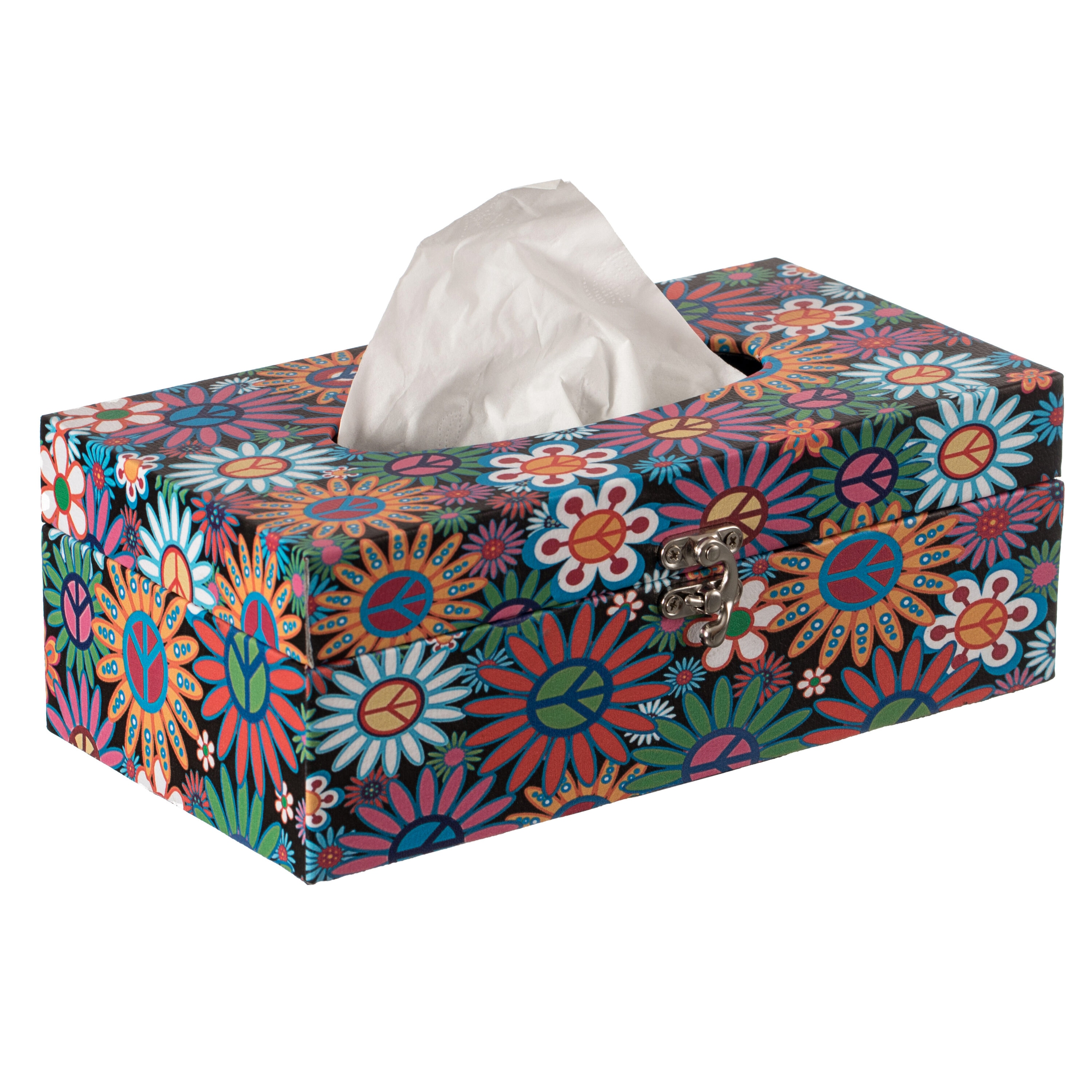 Vintiquewise QI004264.RC Multi Wood Facial tissue holder