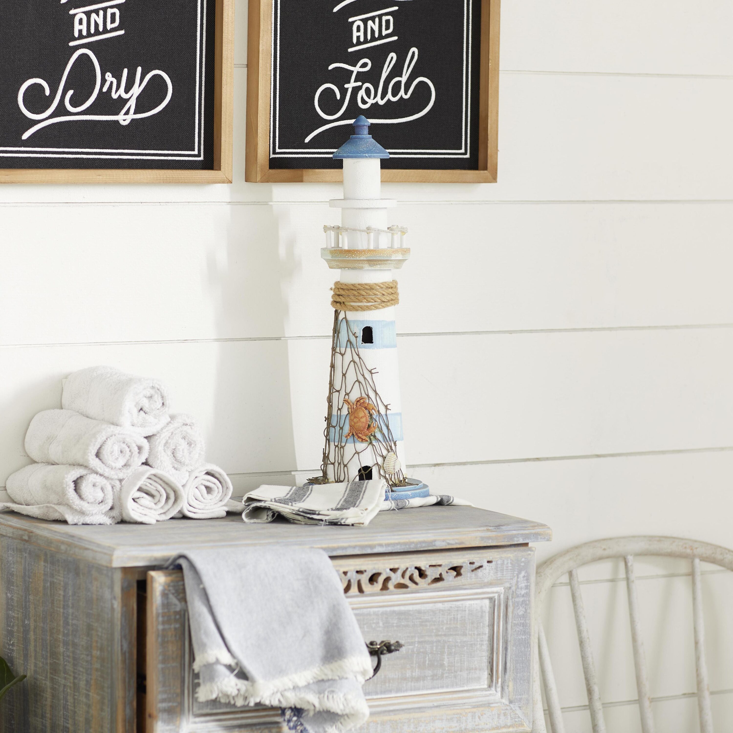 Grayson Lane 78715 Blue Wood Coastal Sculpture