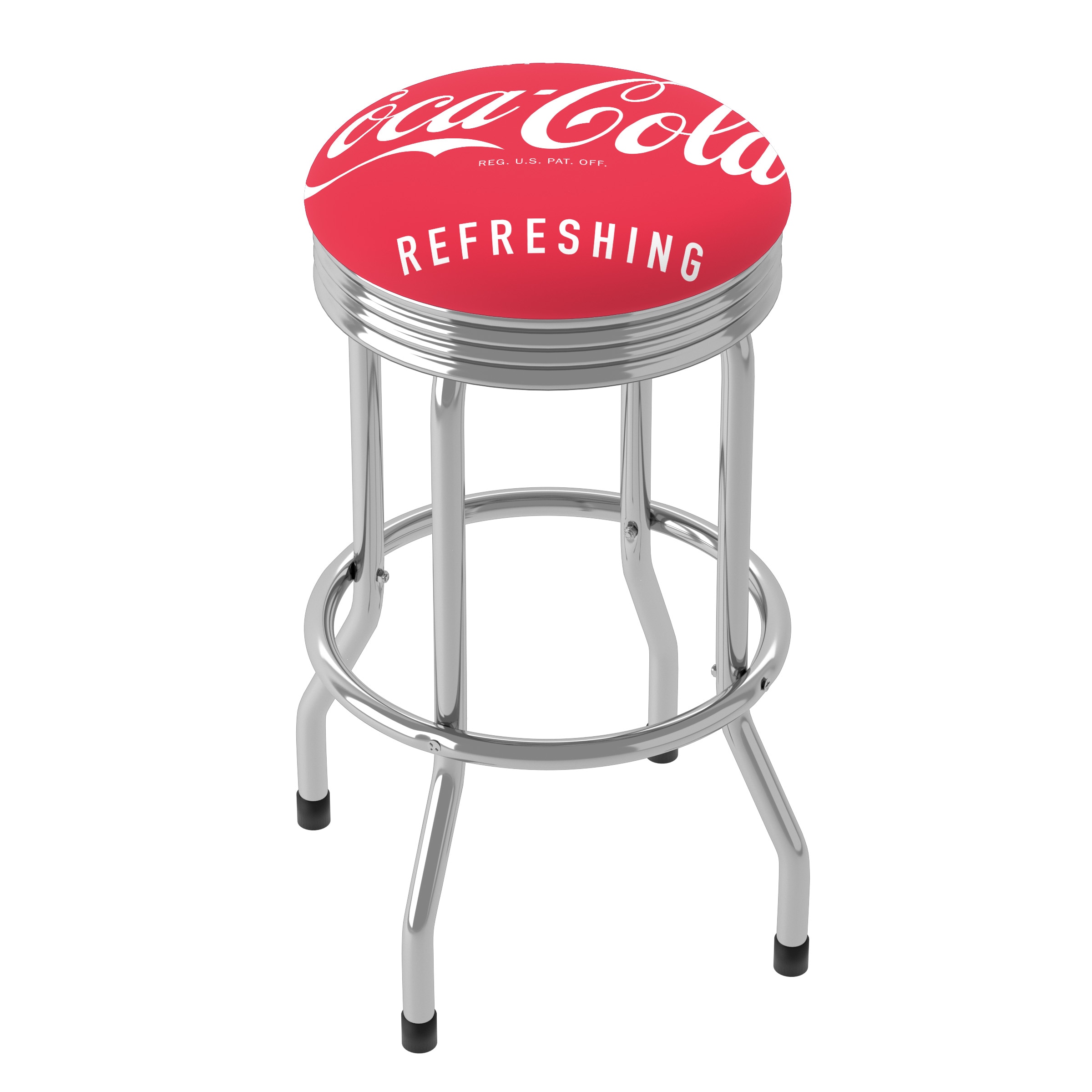 Trademark Gameroom Red 2.5-in H Bar height Upholstered Swivel