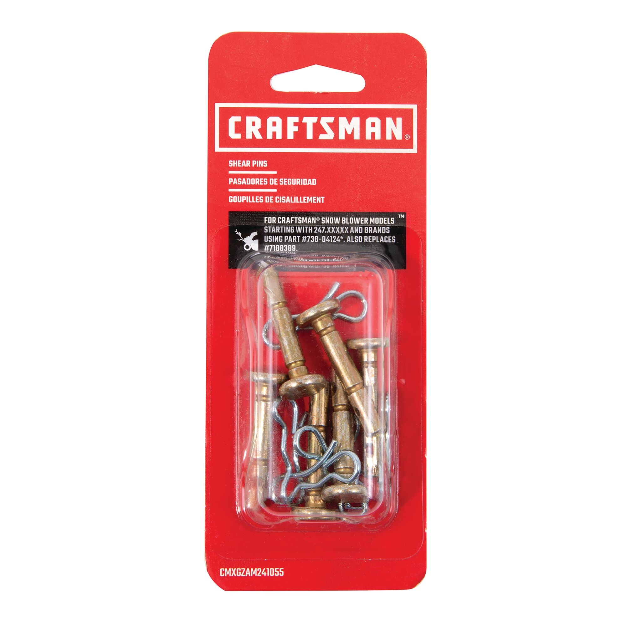 CRAFTSMAN CMXGZAM241055 Shear pins for 2-stage snow blower