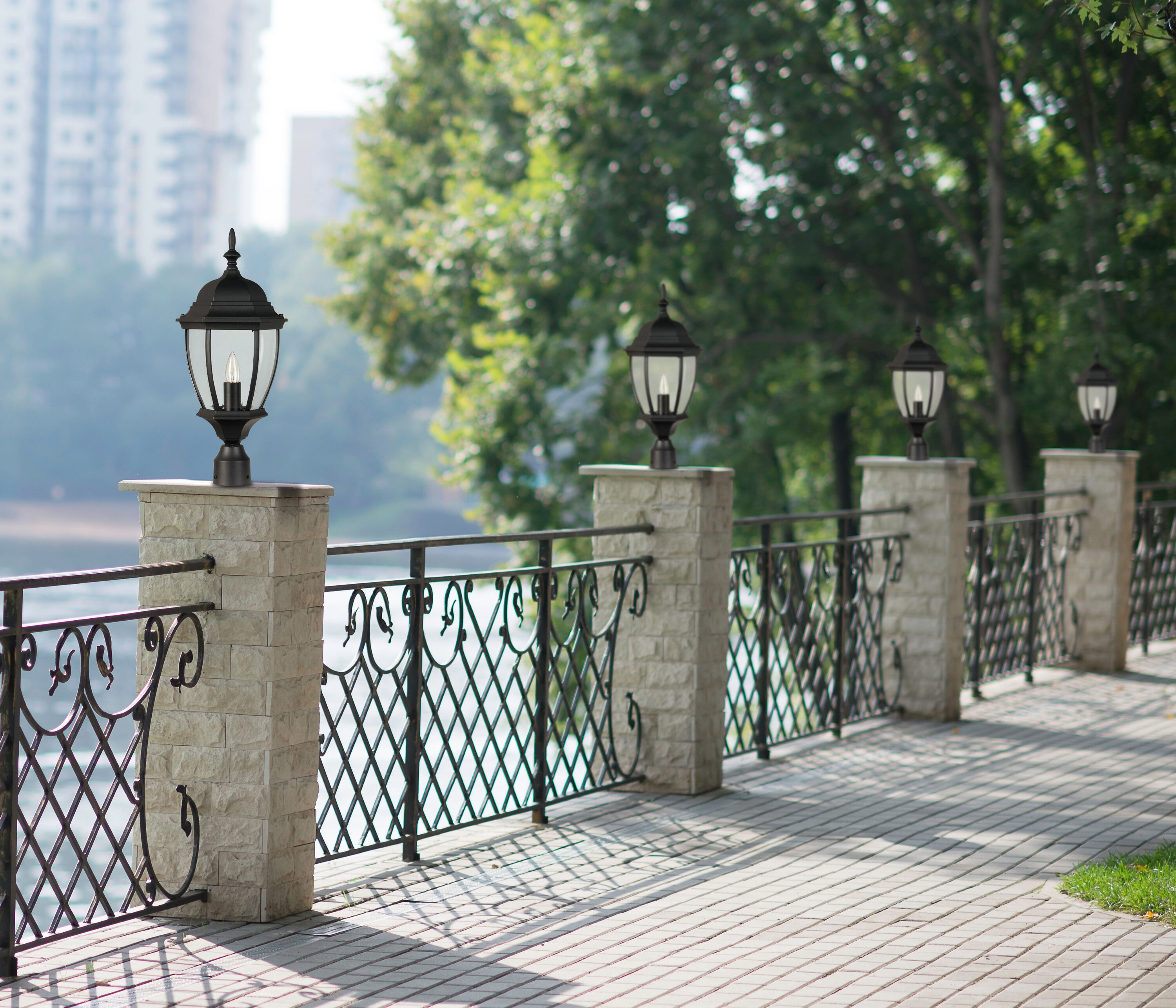 Matte Black Traditional Outdoor Lantern with Clear Glass Shade