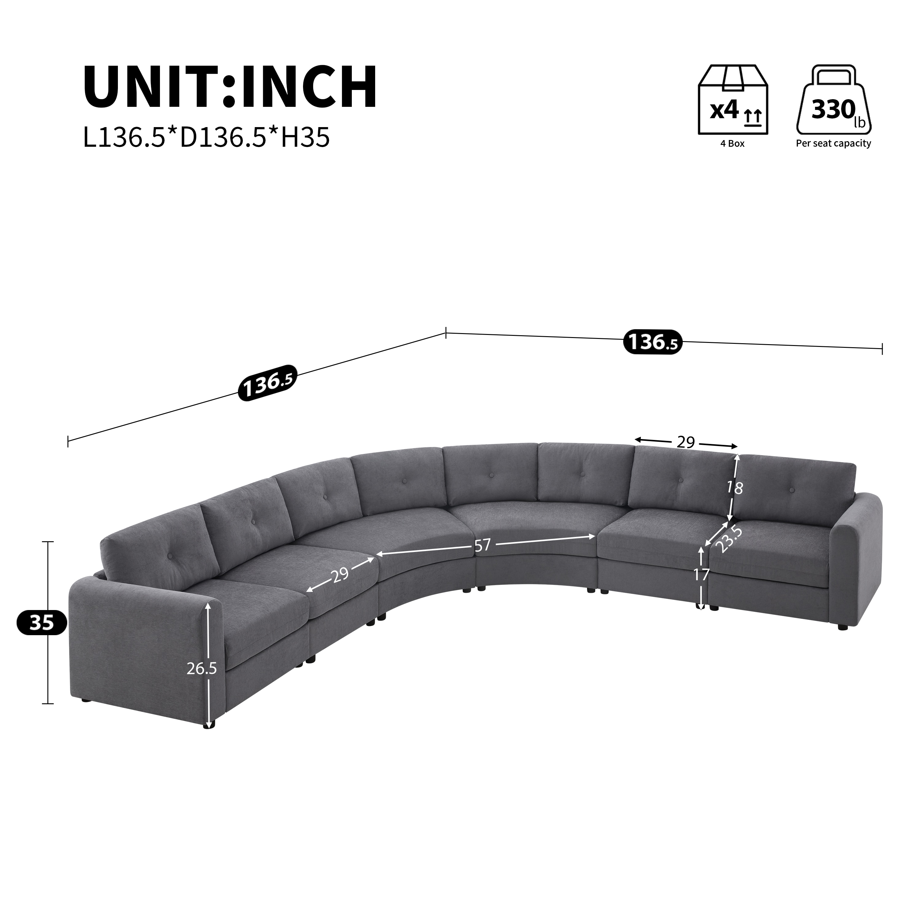 ModernLuxe L3P-N723S9820C Sofas-Loveseats - View #20