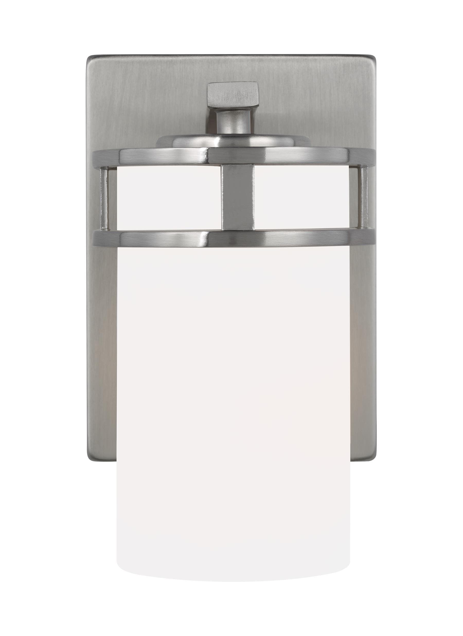 Generation Lighting 4121601-962 Robie 5-in W 1-Light Brushed Nickel Craftsman Wall Sconce