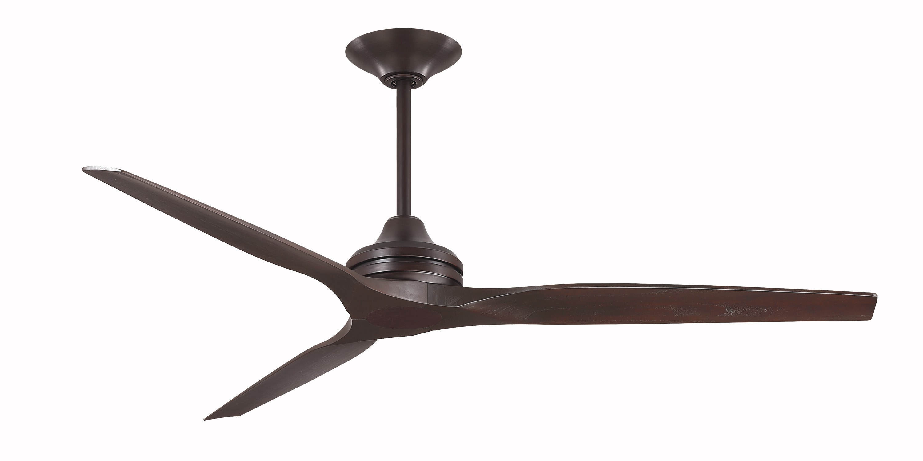 Fanimation Spitfire 64-in Dark Bronze with Dark Walnut Blades Indoor/Outdoor Smart Propeller Ceiling Fan Light Kit Compatible and Remote (3-Blade) -  FPD6721BDZ-64DWA