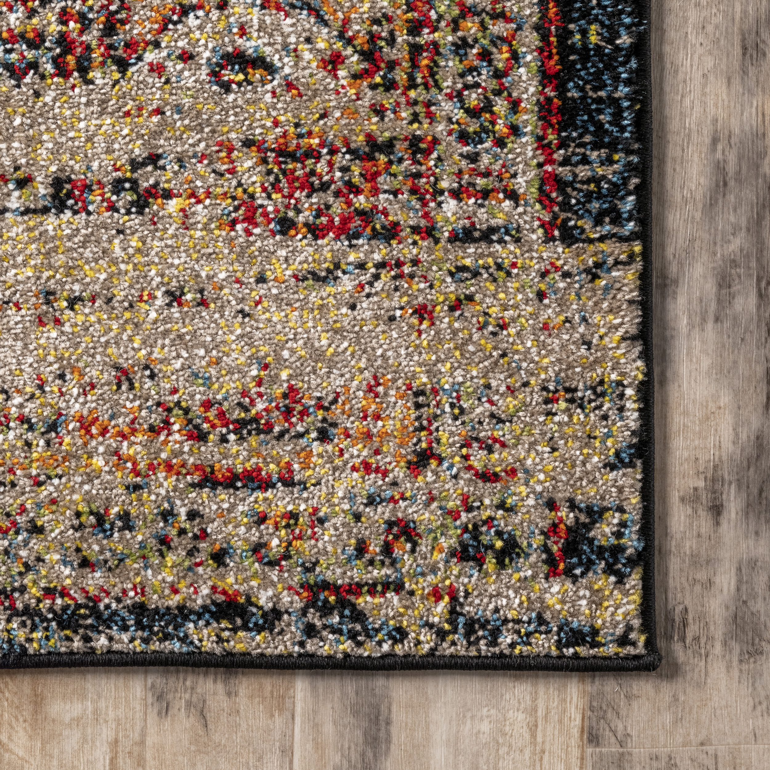 Multicolor Floral Synthetic 4' x 6' Area Rug