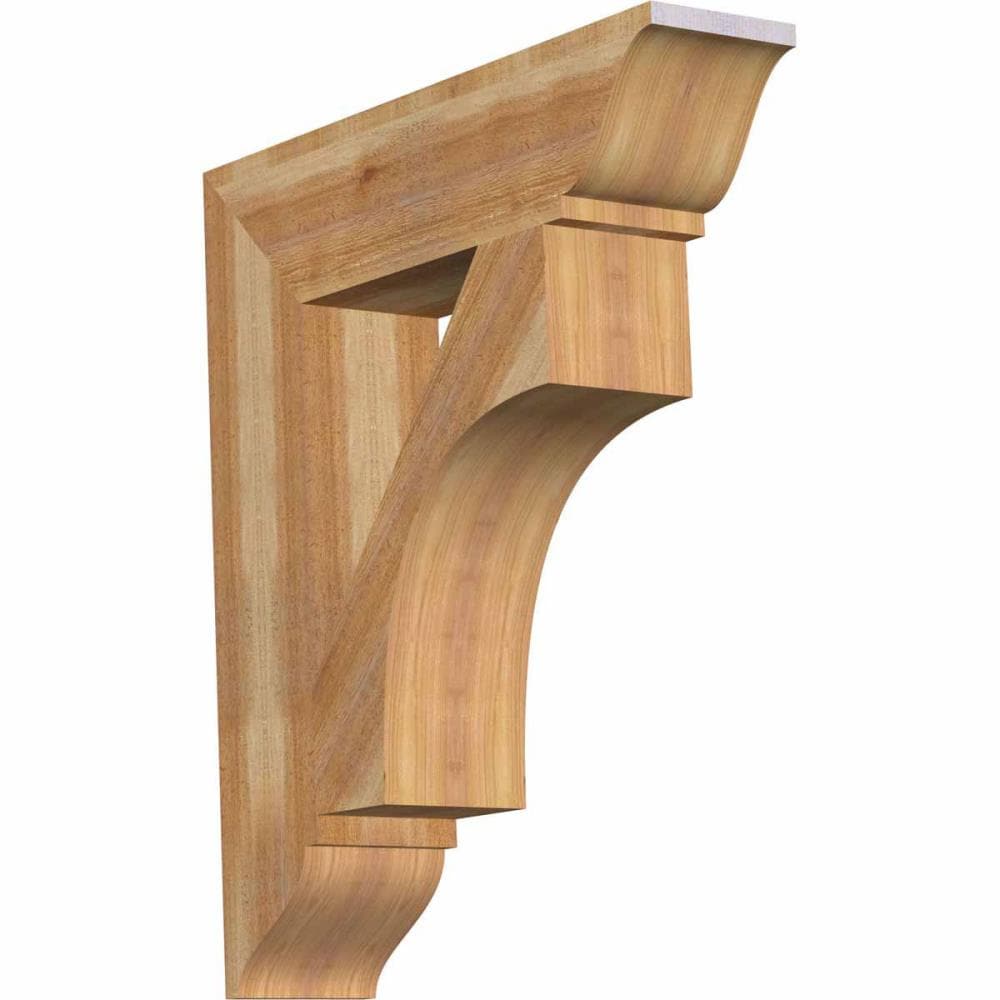 Ekena Millwork BKT06X26X30WTL01RWR Westlake traditional rough sawn 6-in x 26-in x 30-in Western red cedar Brown Wood Standard bracket