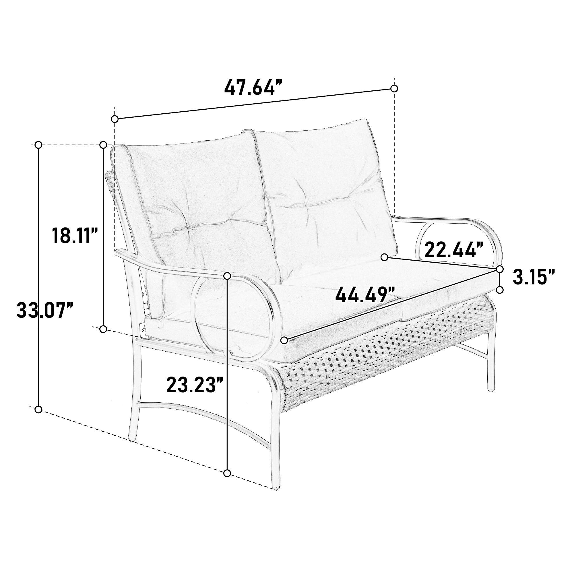 Bybafun YB0600078 Patio-Conversation-Sets - View #16