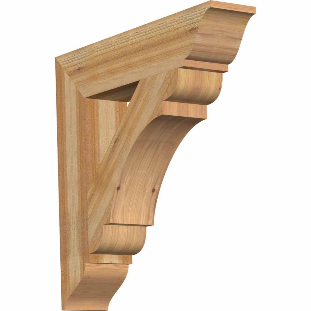 Ekena Millwork BKT06X30X30OLY01RWR Olympic traditional rough sawn 6-in x 30-in x 30-in Western red cedar Brown Wood Standard bracket