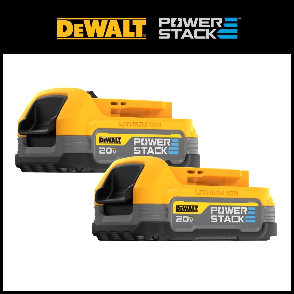 DEWALT POWERSTACK 20 2-Pack 1.7 Amp-Hour; 1.7 Amp-Hour Lithium-ion Battery  in the Power Tool Batteries  Chargers department at