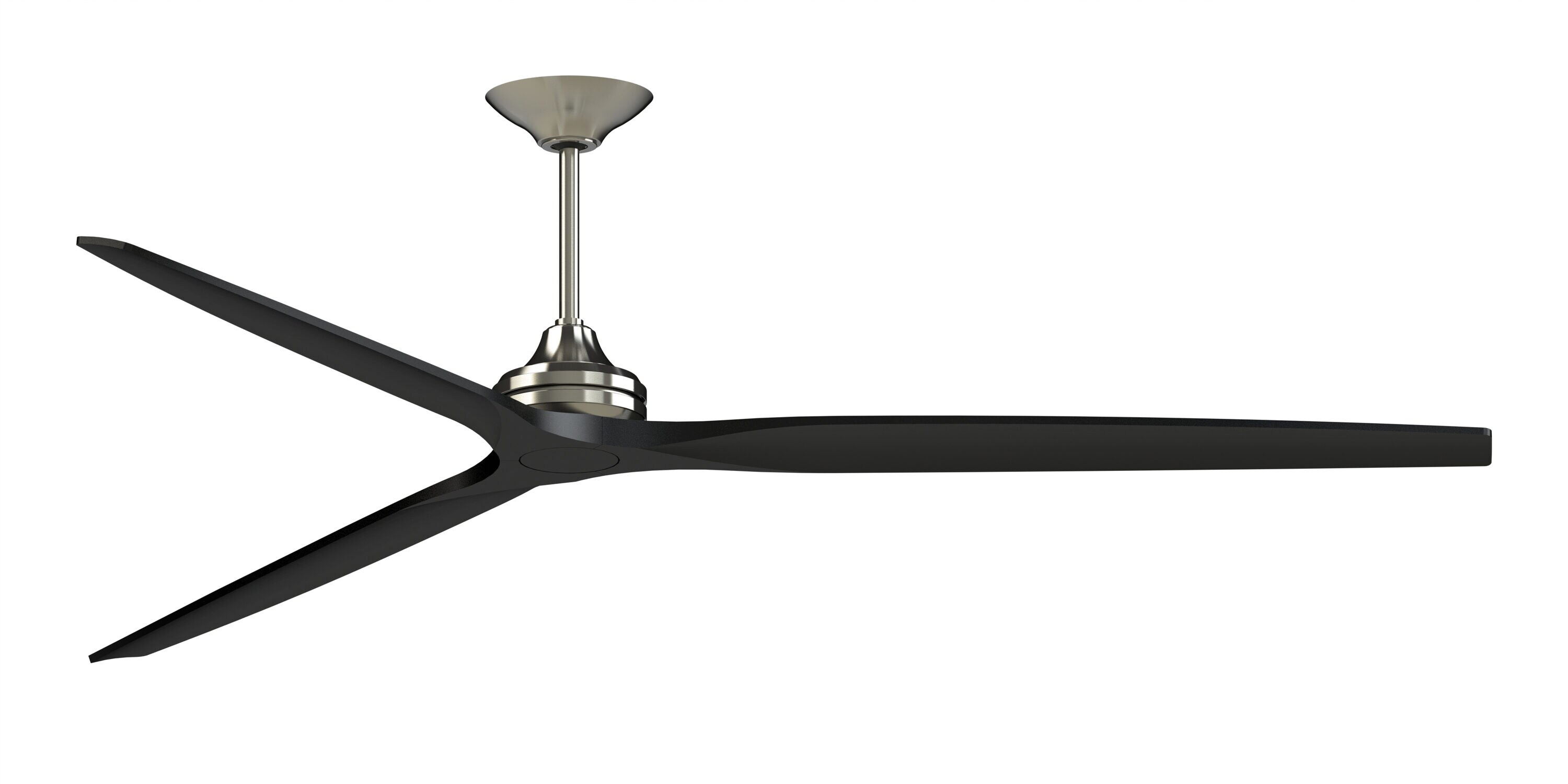 Fanimation Wrap Custom 44-in Black Color-changing Integrated LED Indoor/Outdoor Smart Ceiling Fan with Light and Remote (3-Blade) FPD8530BL-44BL-LK Sansujyuku sansujyuku.com