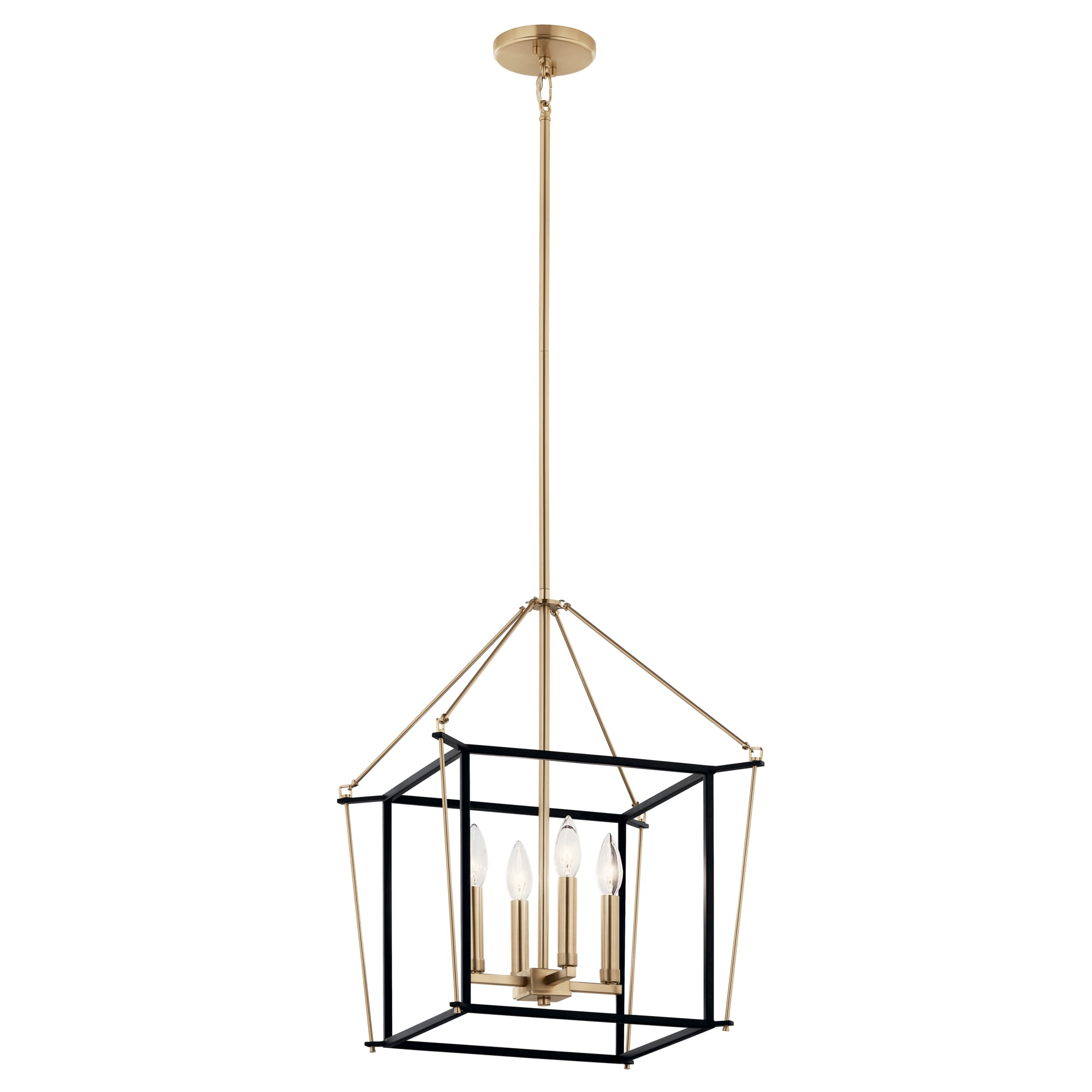 Kichler 52626CPZ Eisley 4 -Light Champagne Bronze Modern/contemporary Lantern Medium Hanging Pendant light