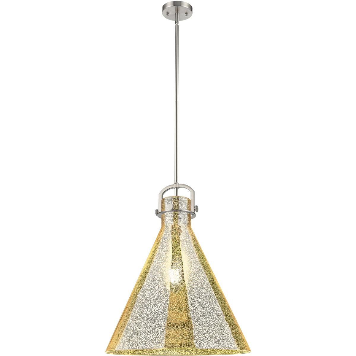 Innovations Lighting 410-1SL-SN-G411-18ME 410-1SL-SN-G411-18ME Newton Cone Pendant Satin Nickel