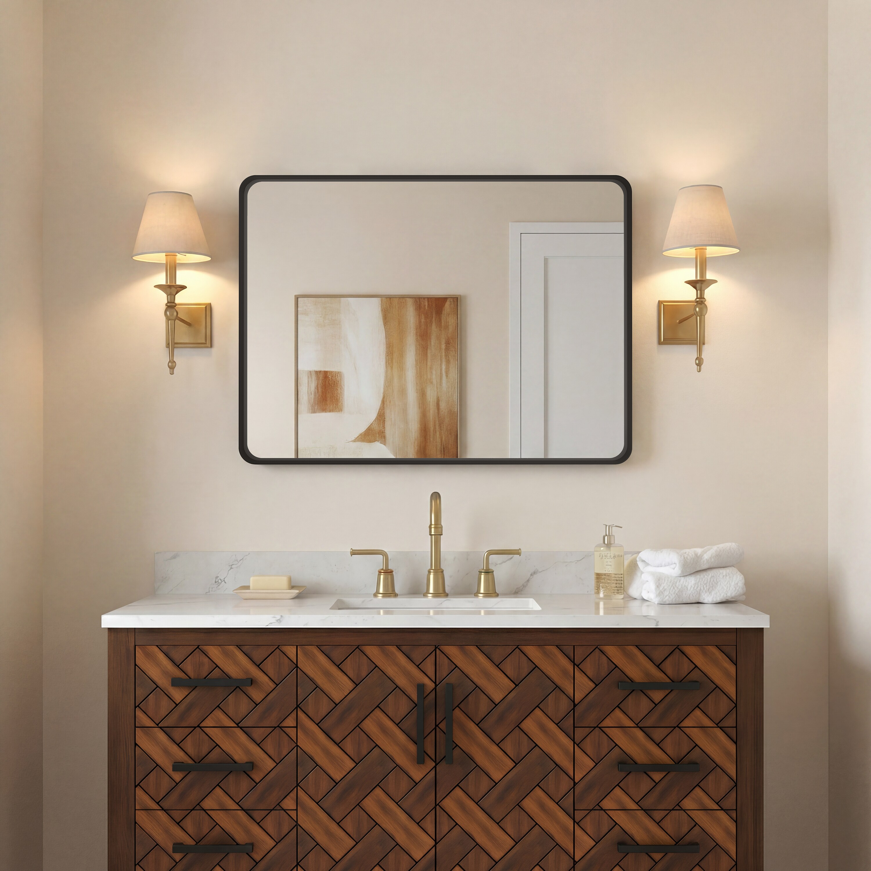 Dimakai DK-3022BK Framed-Bath-Mirrors - View #3