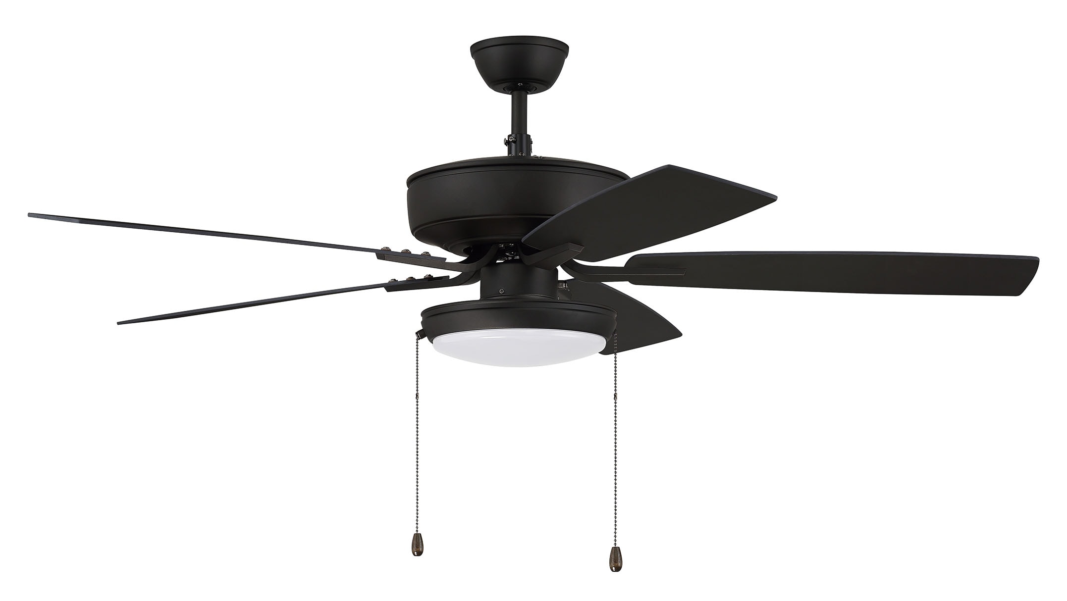 Craftmade P119ESP5-52ESPWLN Pro Plus 119 52-in Downrod or Flush Mount Espresso with Espresso/Walnut Blades Ceiling Fan With Light ( 5 -Blade )