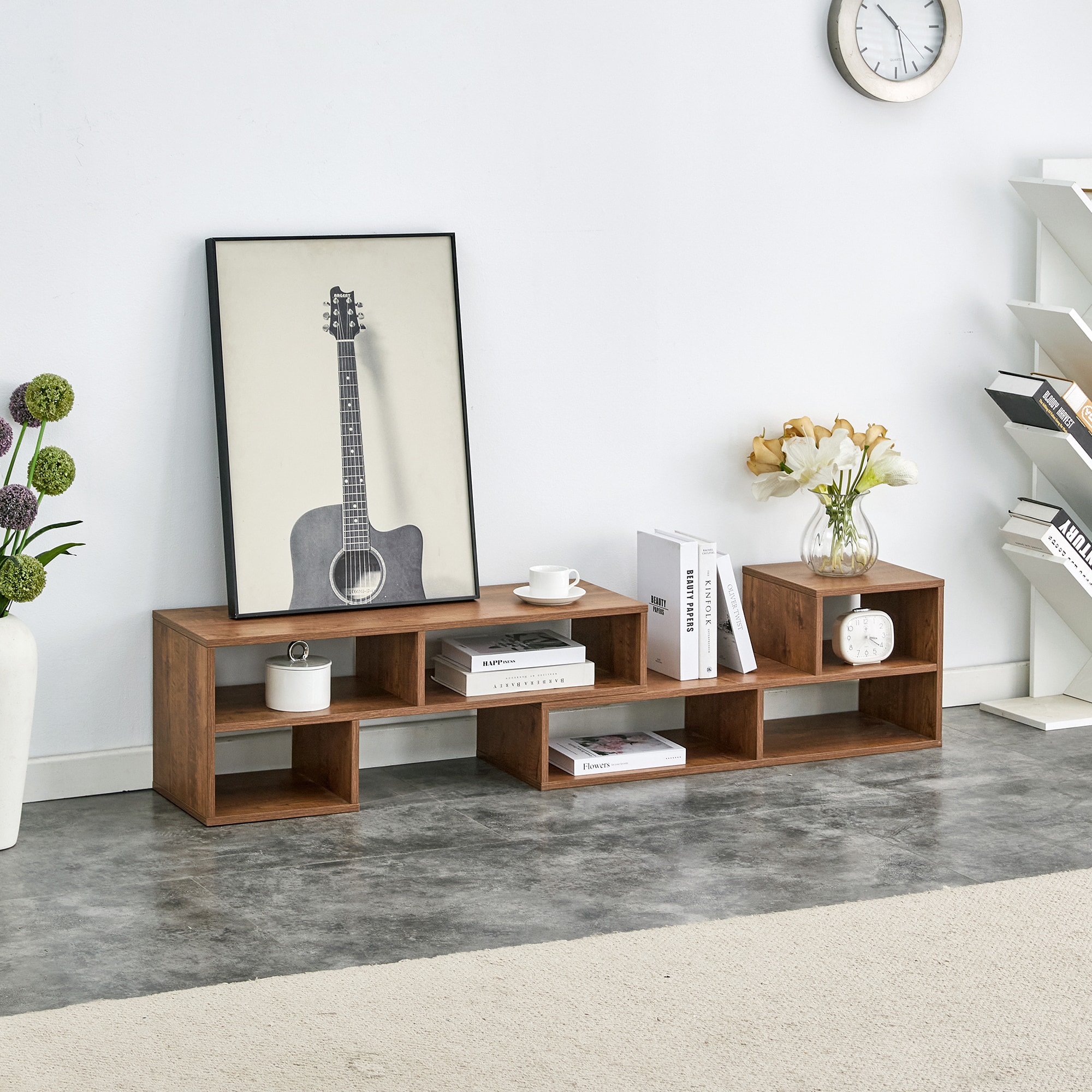 LOVMOR SF-Y-W3226P279110 2 Pieces Cube TV Stand Free Combination Gaming Entertainment Center Media Stand Open Storage Bookcase Shelf for Living Room 2 Shelf Bookcase L-Shaped TV Console Stand