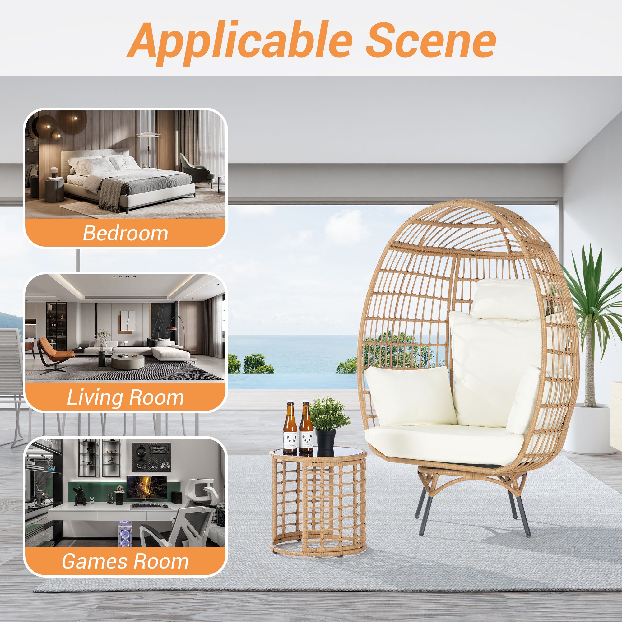 SANSTAR L-RJDC61BE-AD Patio-Conversation-Sets - View #8