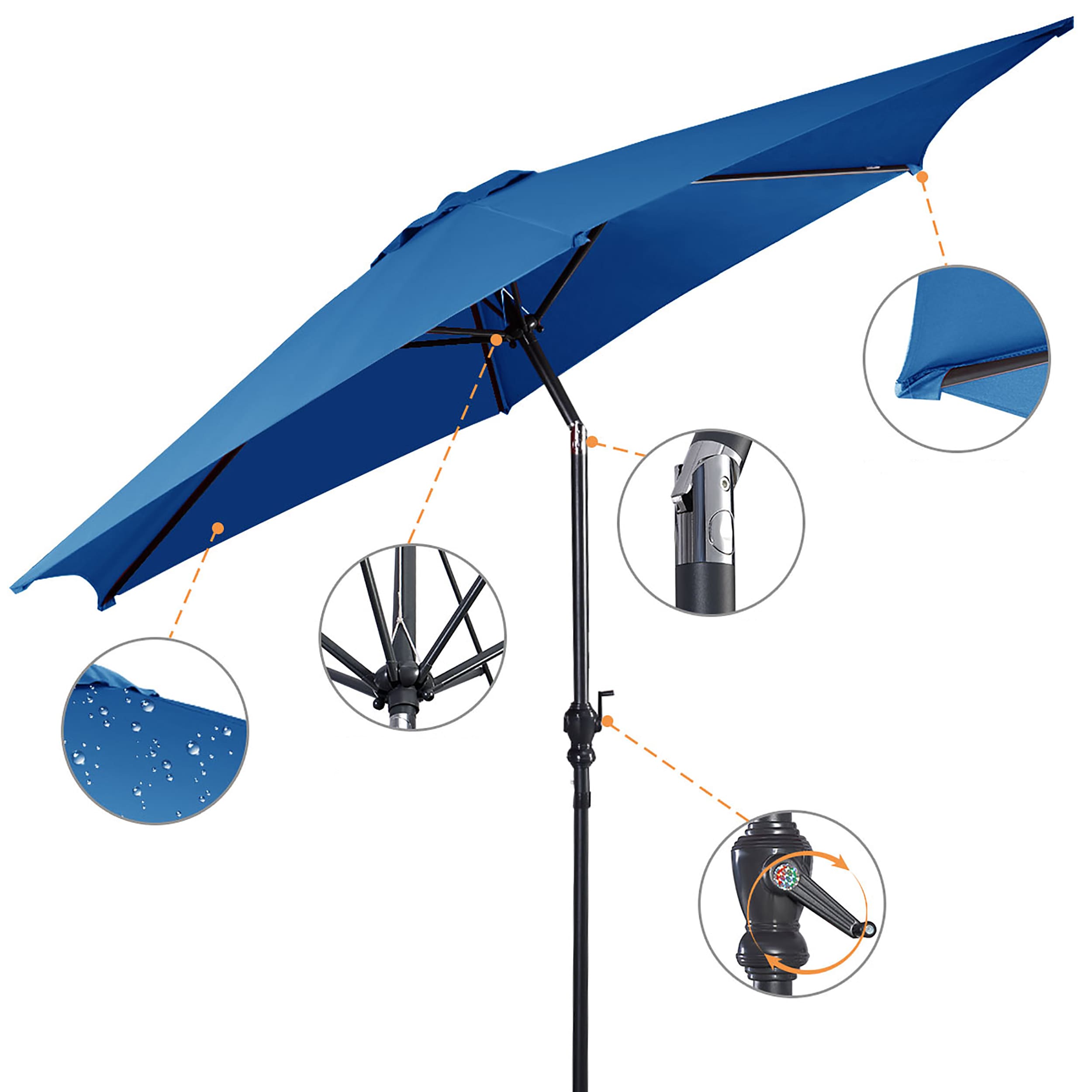 Costway OP2806BL Umbrellas-2 - View #2