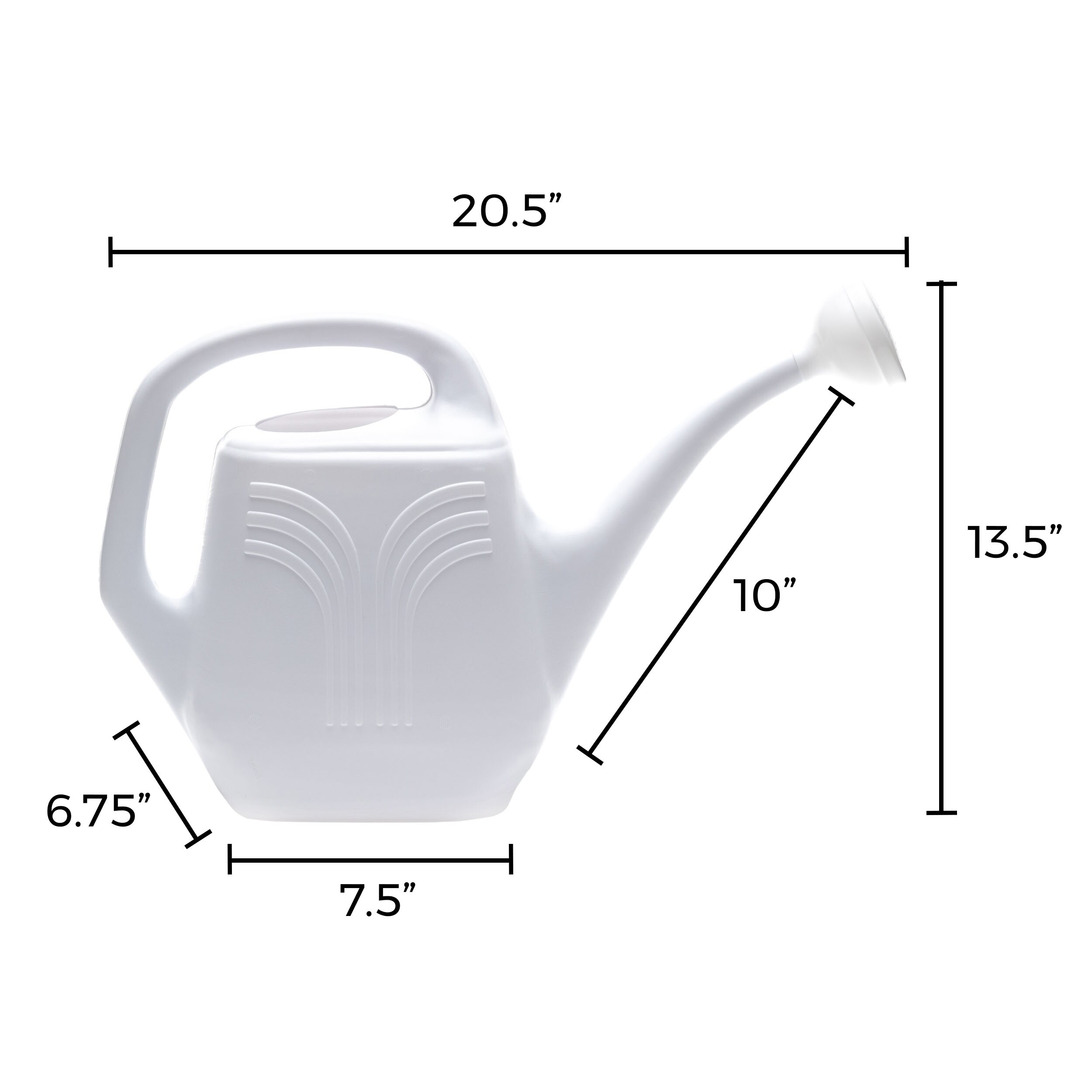 Bloem Classic 2-Gallon Casper White Plastic Classic Watering Can