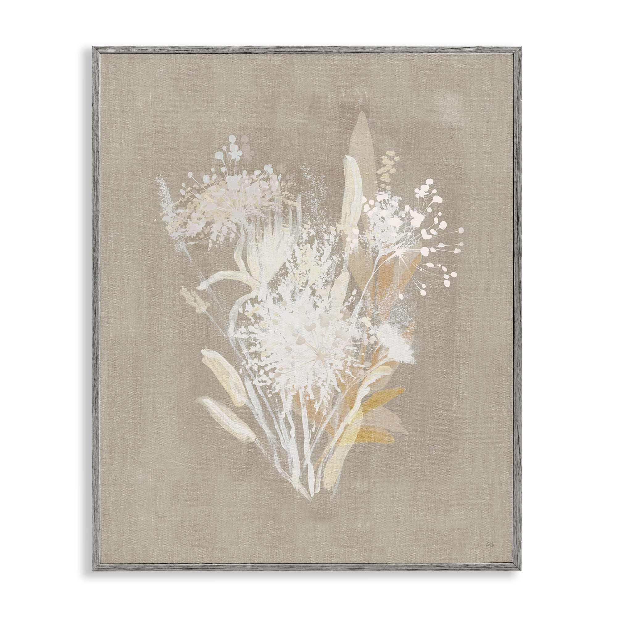 Stupell Industries BS-179-GFF-11X14 Country Herbs Impression Gray Framed Giclee Art By Susan Jill 11 x 14