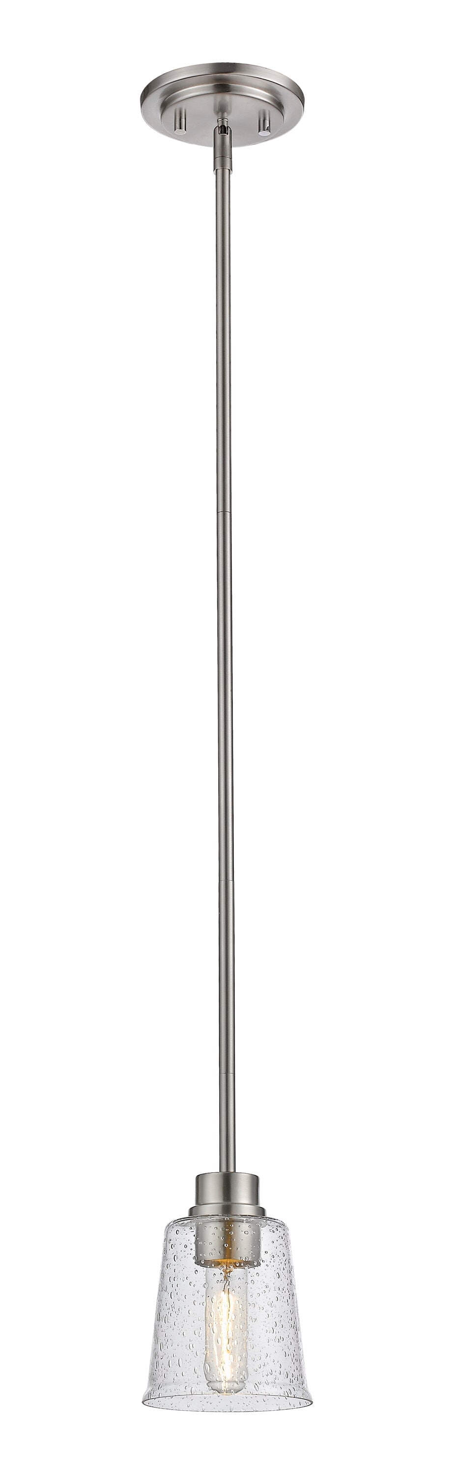 Z-Lite 464MP-BN Bohin Brushed Nickel Modern/contemporary Seeded glass Jar Mini Hanging Pendant light