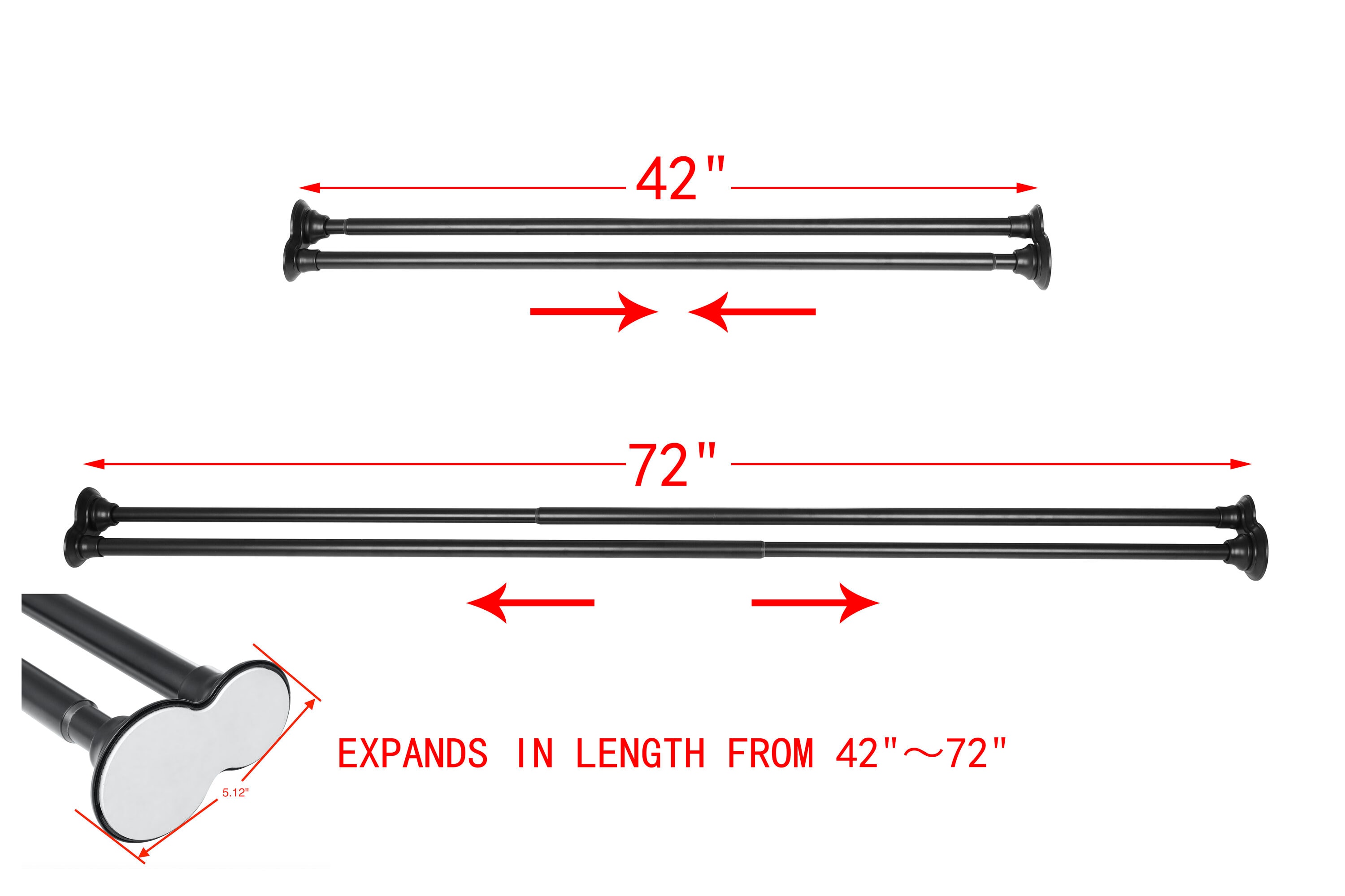 Utopia Alley DS1BK Shower-Rods - View #6